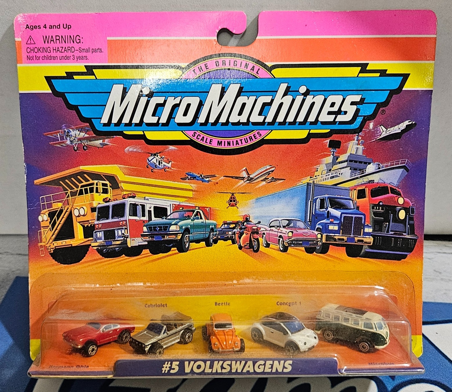 Vintage Micro Machines #5 Volkswagens VW Galoob 5 Car Set Sealed Original