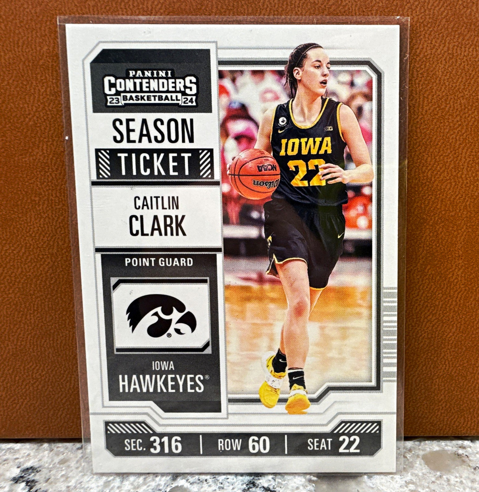 Panini 2024 Caitlin Clark Collection Season Ticket Insert Caitlin Clark Iowa CC1