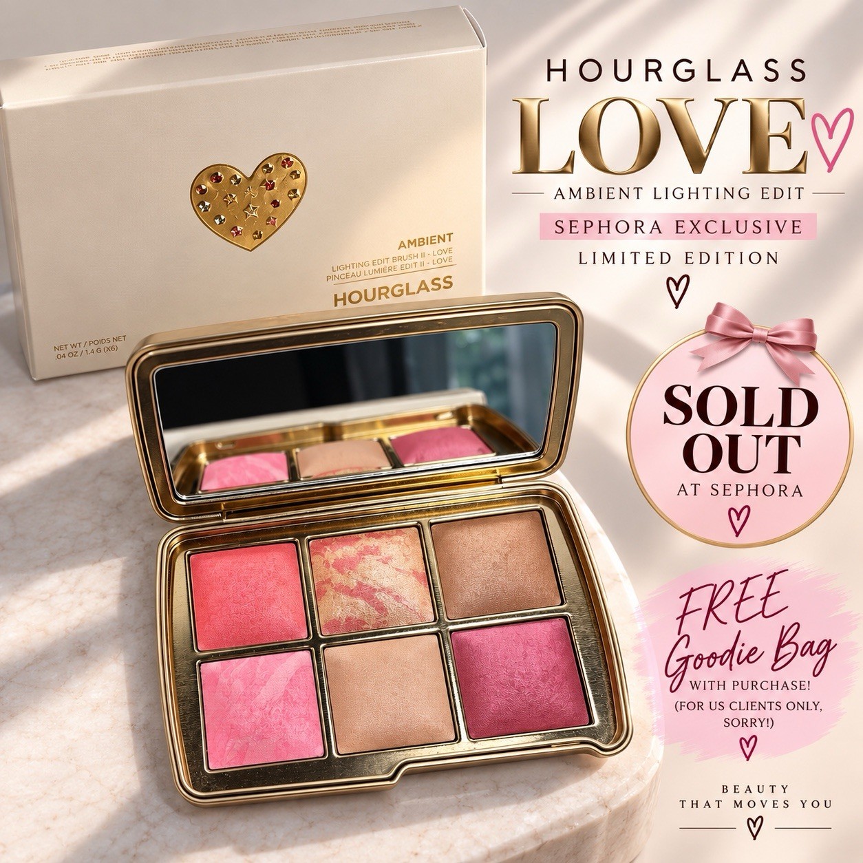 HOURGLASS LOVE Palette ❤️ 2026 Holiday Collection - SEPHORA EXCLUSIVE