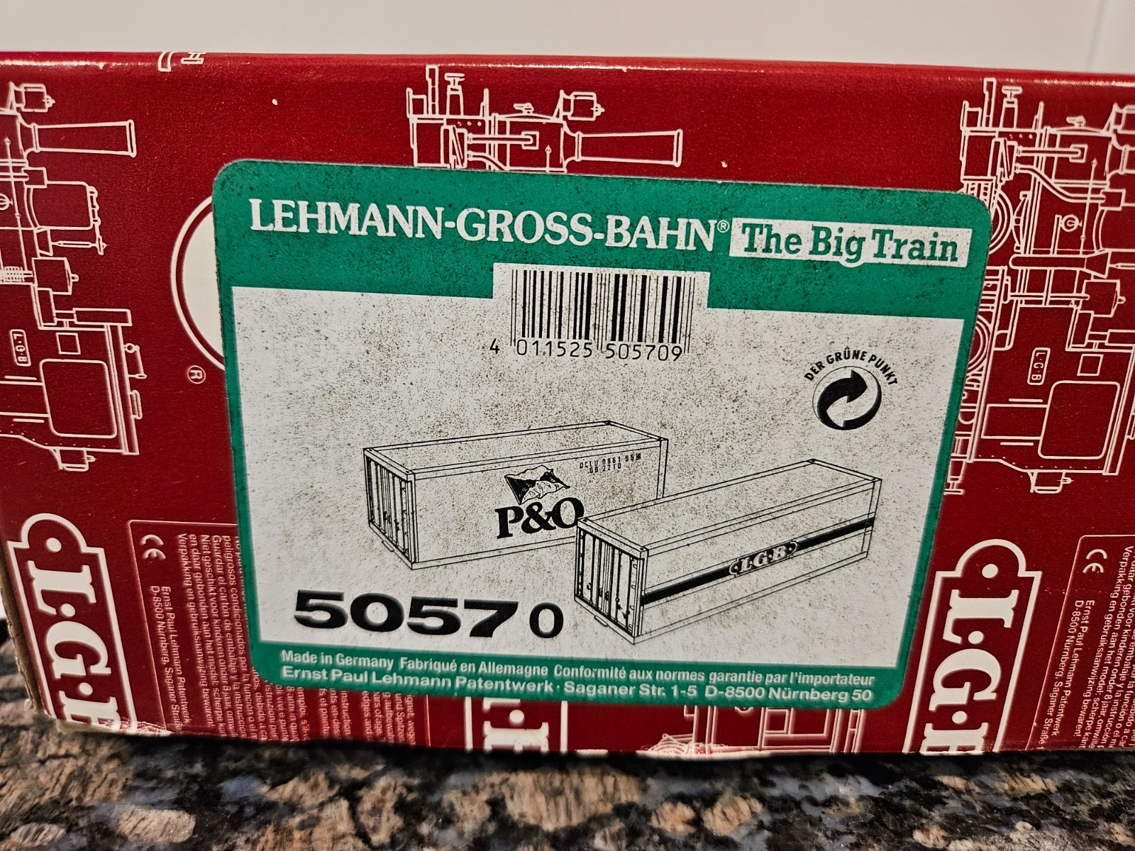 LGB G Gauge 1:22.5 Container 2 Pack 50570 Lot #BLK90, New old stock LGB G Gauge 1:22.5 Container 2 Pack 50570 Lot #BLK90, New old stock