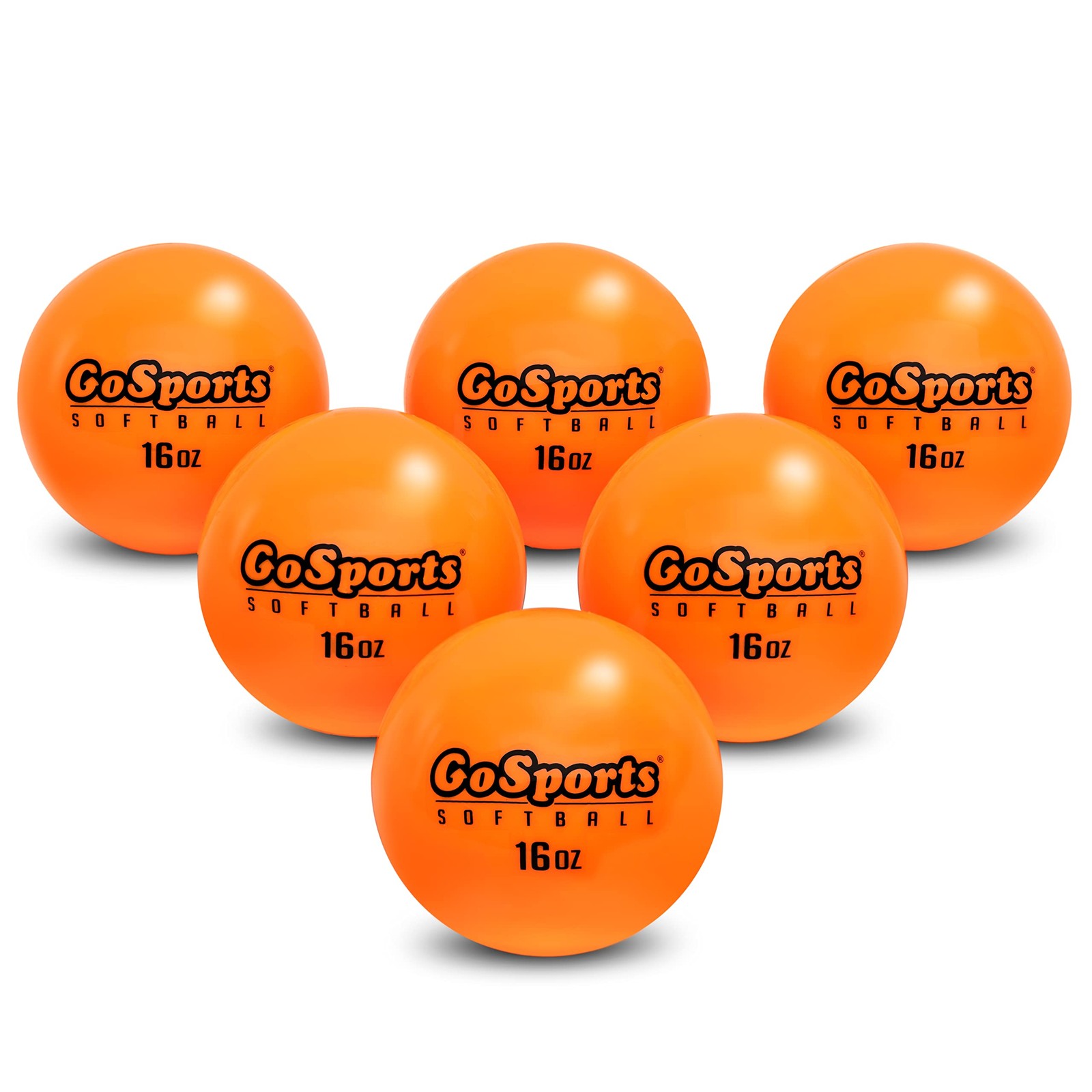 Gosports 3.82 Inch Weighted Training Softballs 6 Pack - Hitting Pitching