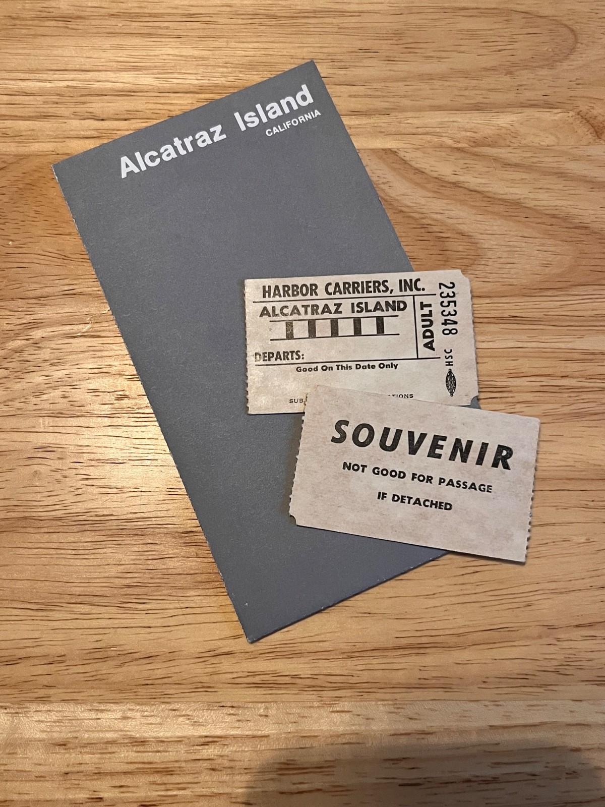 ALCATRAZ ISLAND STATE PRISON Vintage Brochure and tickets ALCATRAZ ISLAND STATE PRISON Vintage Brochure and tickets