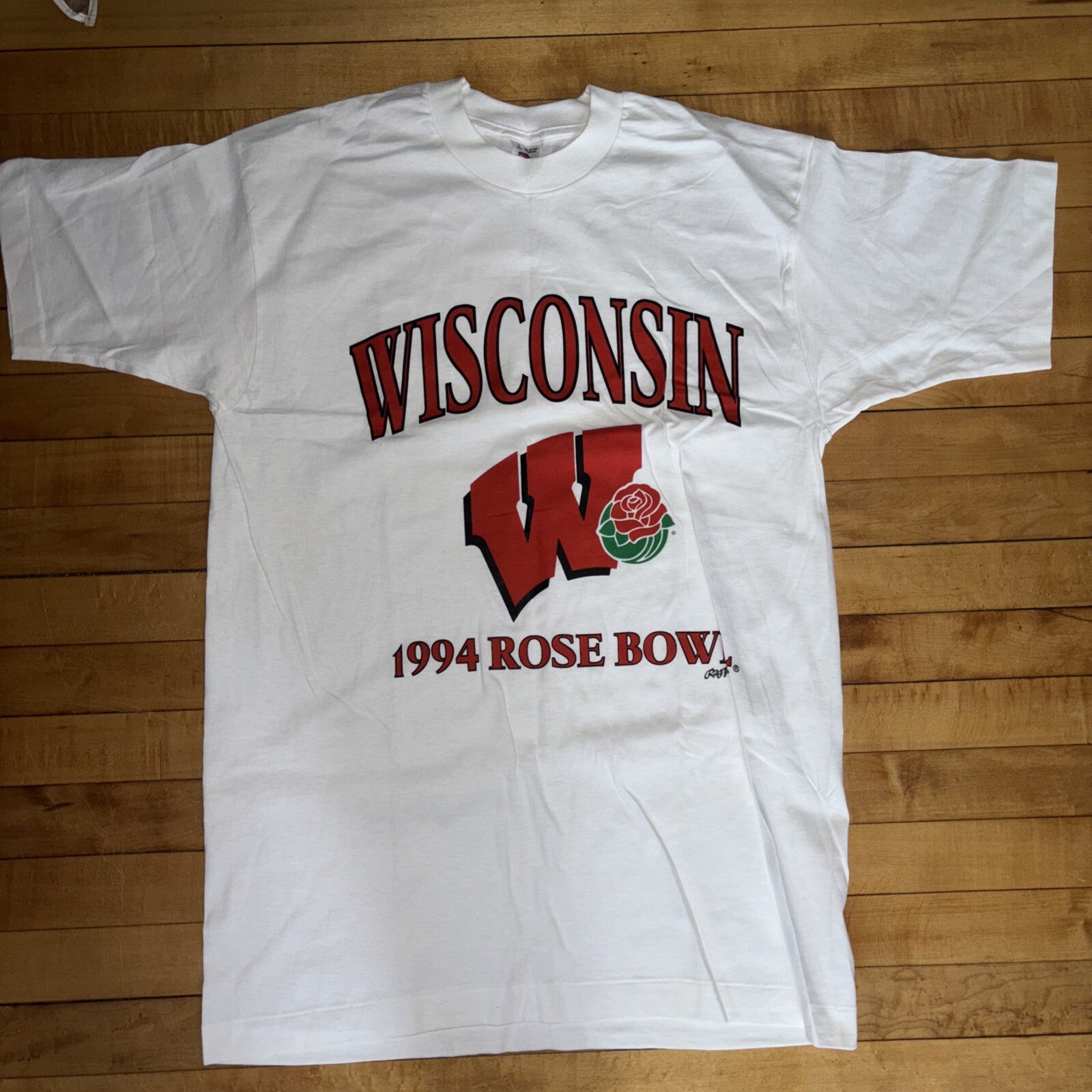 Vtg 94’ Rose Bowl Wisconsin Badgers Large Graphic Tee