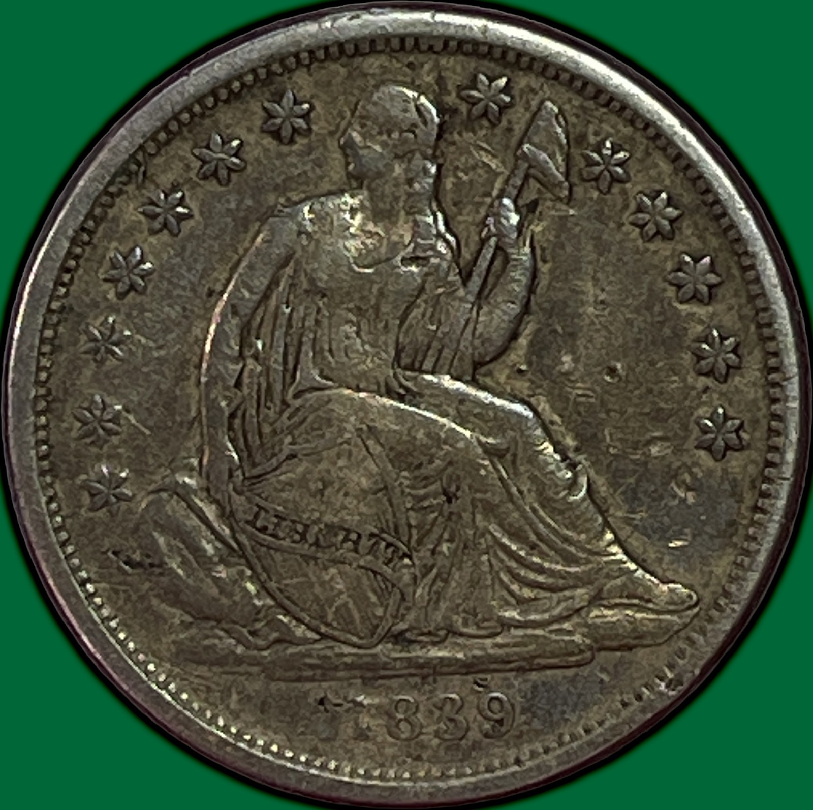1839-O Huge O Seated Liberty Dime Very Fine VF Coin #43054