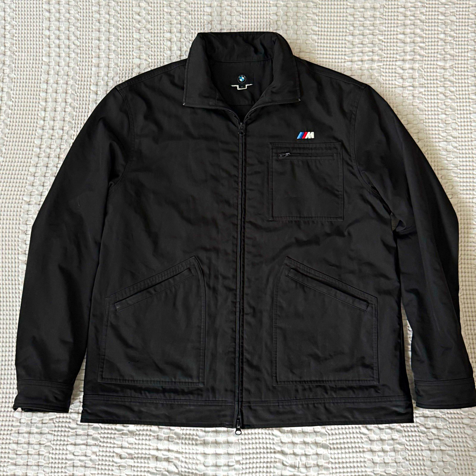 BMW M Series Jacket Mens XL Black Full Zip Motorsport M Power 80120431681 OEM BMW M Series Jacket Mens XL Black Full Zip Motorsport M Power 80120431681 OEM
