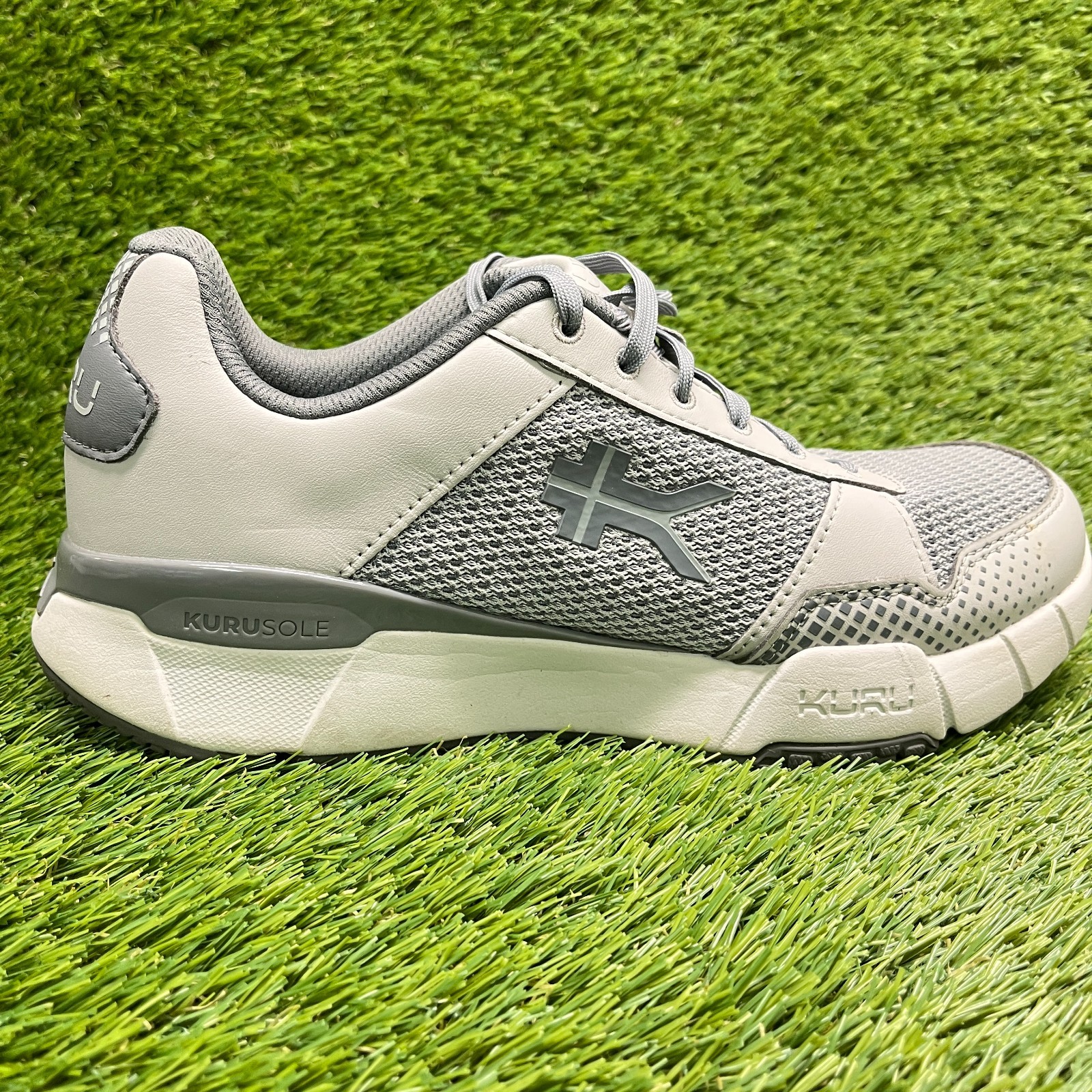 Kuru Quantum 2.0 Mens Size 9 Gray White Athletic Running Walking Shoes Sneakers