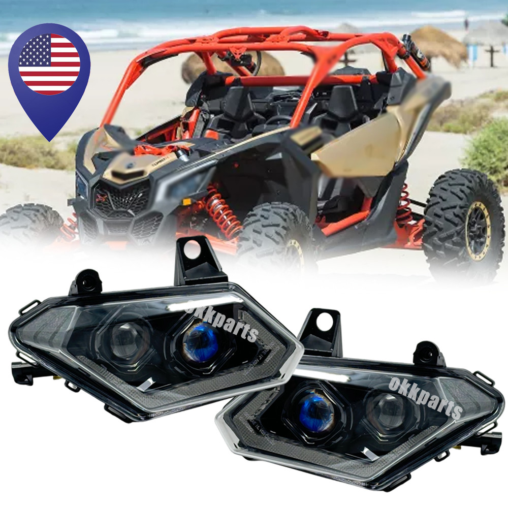 For Can-Am Maverick X3 2017 -2021 Turbo/R/RR DOT LED Headlights DRL Hi/Low Beam