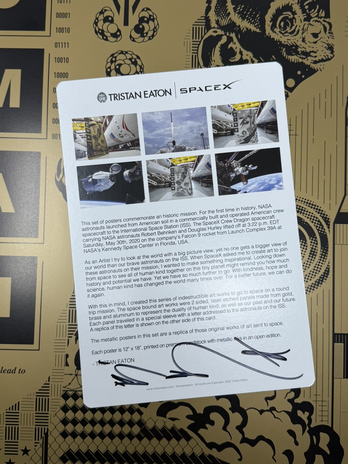 *RARE* Tristan Eaton SpaceX Commemorative HUMANKIND Fine Art Print *RARE* Tristan Eaton SpaceX Commemorative HUMANKIND Fine Art Print