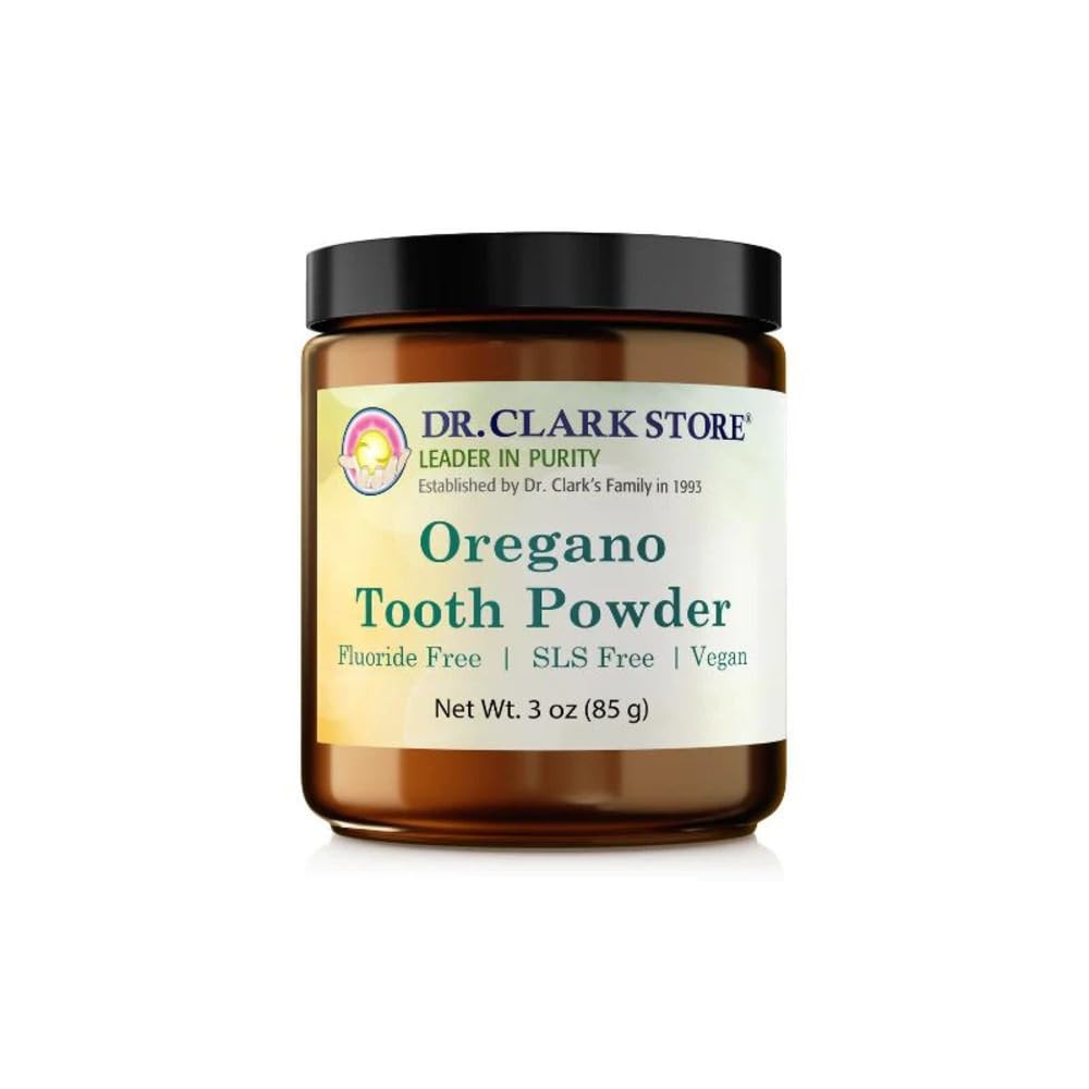 Dr Clark Store Dr. Clark Oregano Tooth Powder 3oz, Natural Oral Health & Tooth