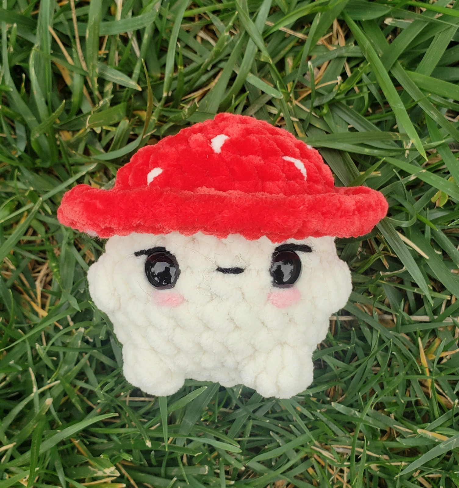 Mushroom Plushie Crochet Handmade Forest Sprite Stuffed Toy