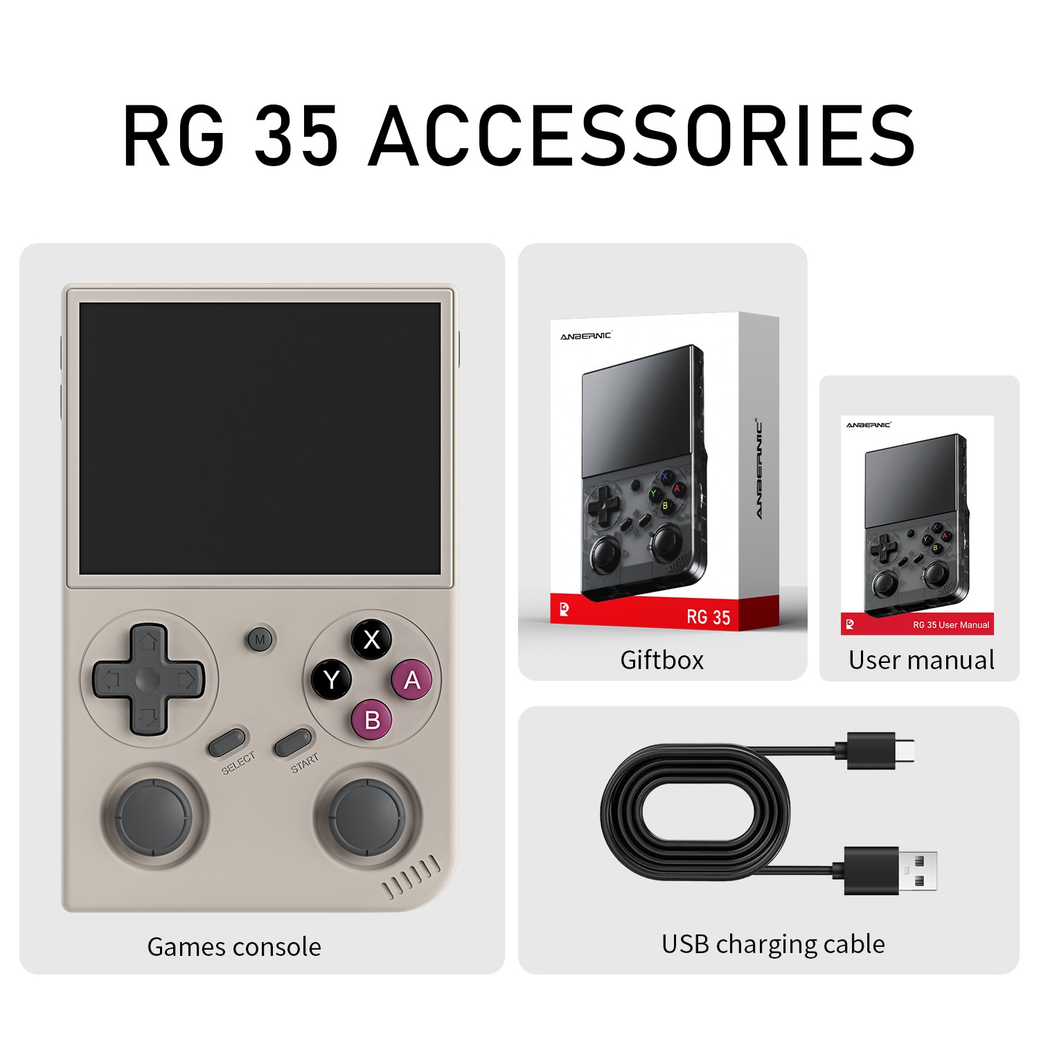 ANBERNIC RG 35 Handheld Retro Game Console 3.5\'\' IPS Screen Linux Dual Joystick