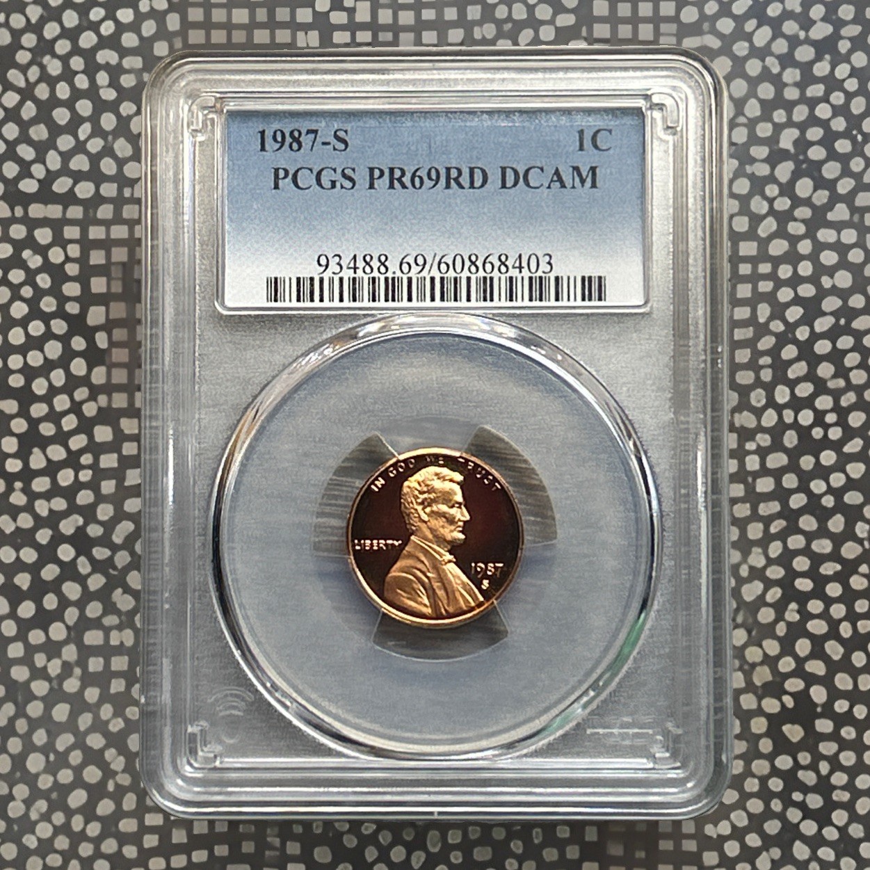 1987-S Lincoln Memorial Cent - PCGS PR69RD DCAM - Proof