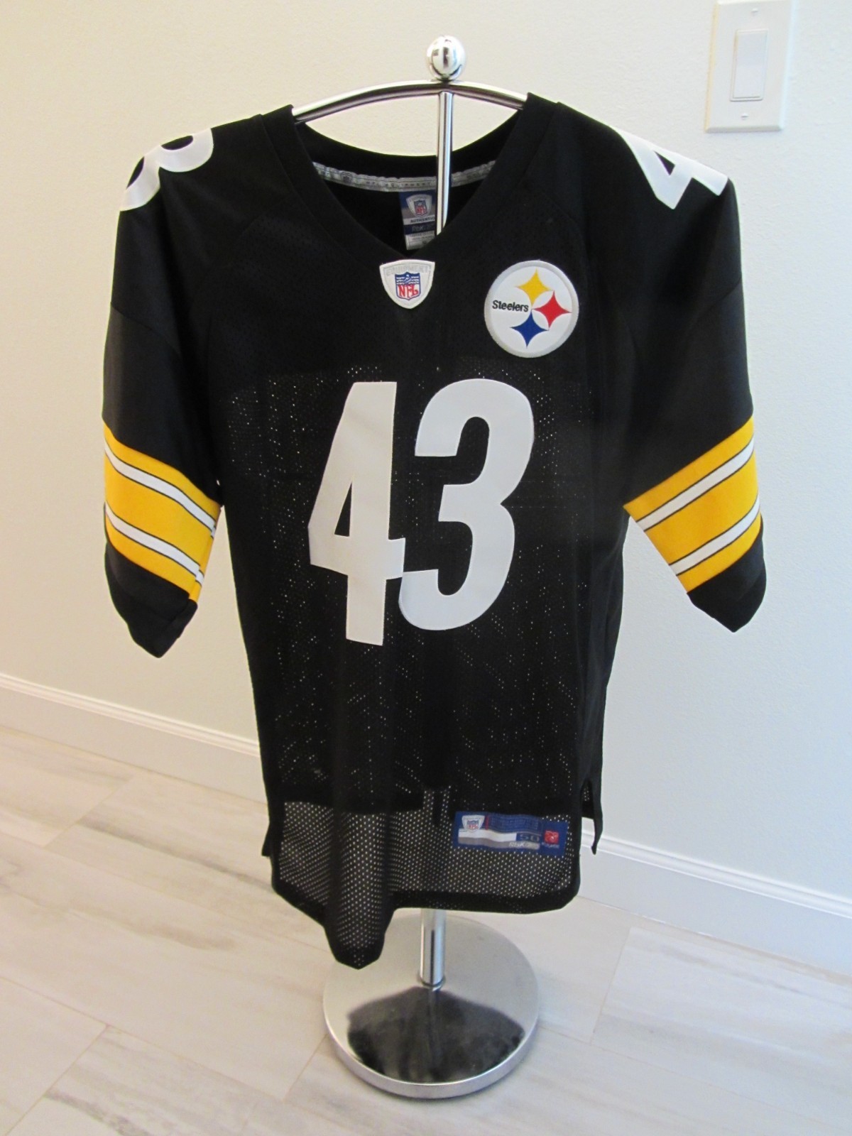 Vtg. T. Polamalu, #43 SS Steelers, Reebok On Field, Korea, Sz. 50, NWT $180 MSRP