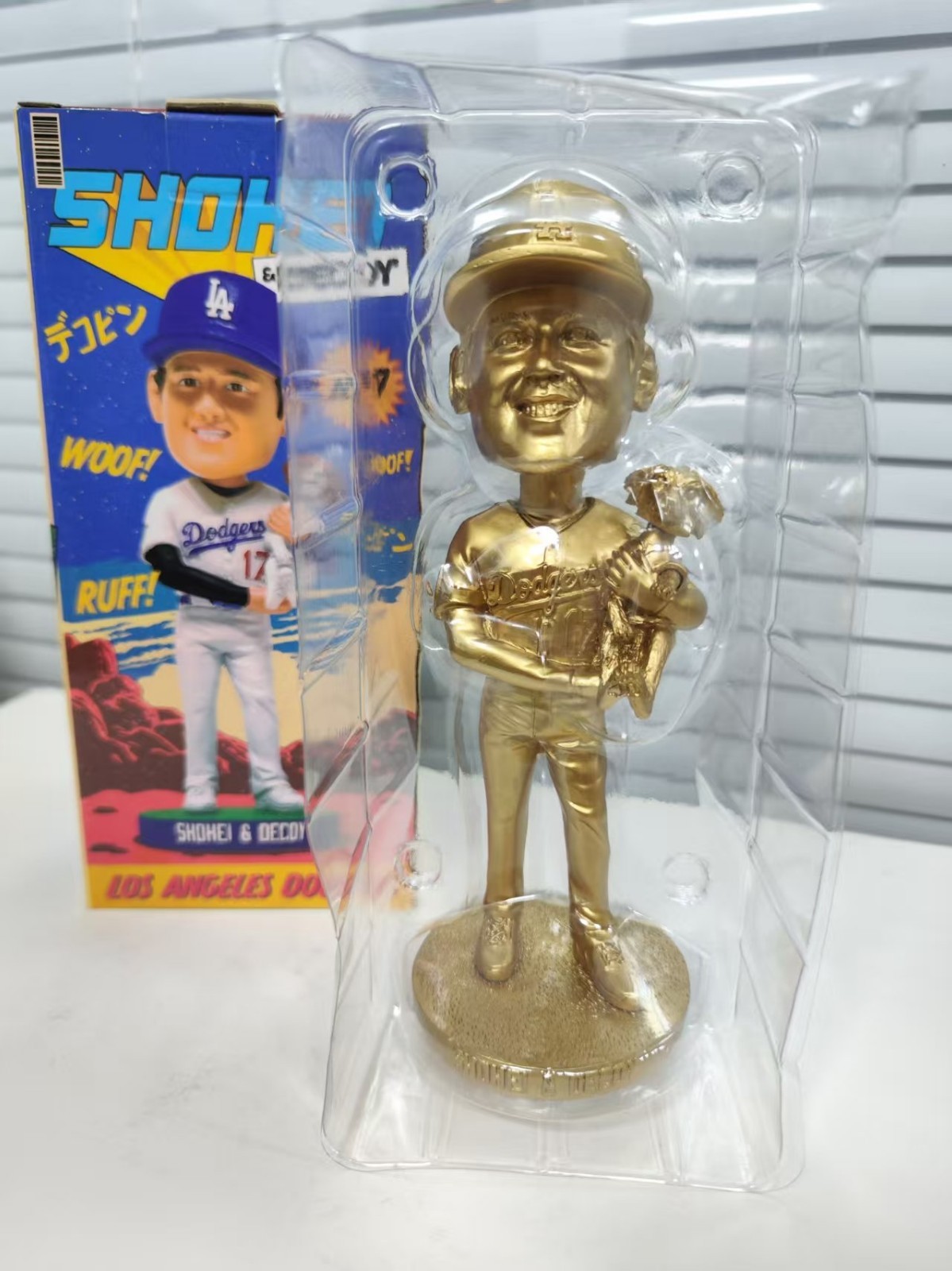 Gold Shohei Ohtani & Decoy Bobblehead Los Angeles Dodgers 8/28/24