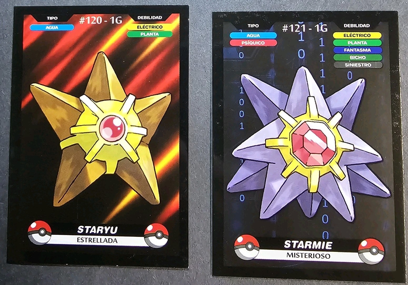 STARYU X STARMIE EVOLUTION LOT - POKEMON KANTO CREALASER RARE CCG