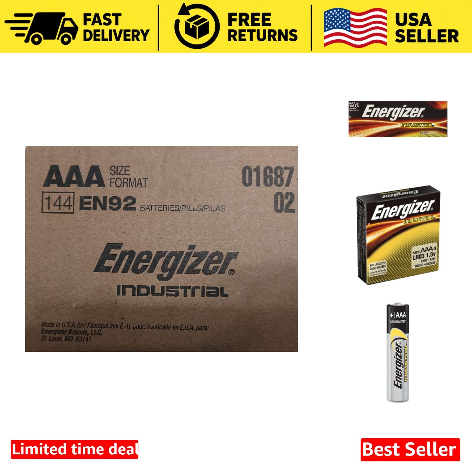 AAA Batteries Alkaline 1.5V 24 Pack for Calculators Flashlights