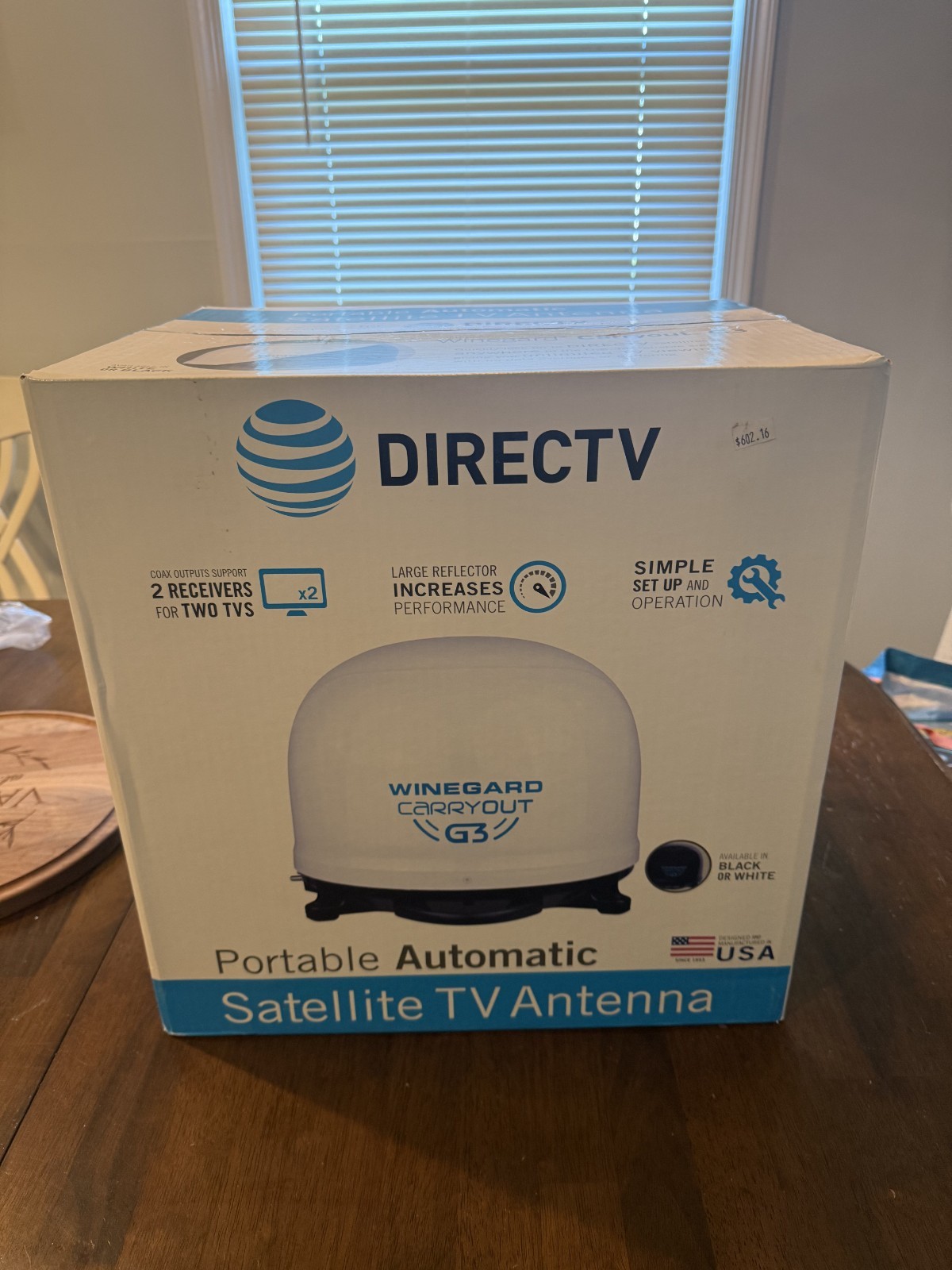 Winegard GM-9000 Carryout G3 Automatic Portable Satellite TV Antenna - White