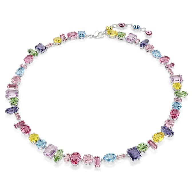 Swarovski Gema necklace Mixed cut, streaked, rhodium plated Swarovski Gema necklace Mixed cut, streaked, rhodium plated