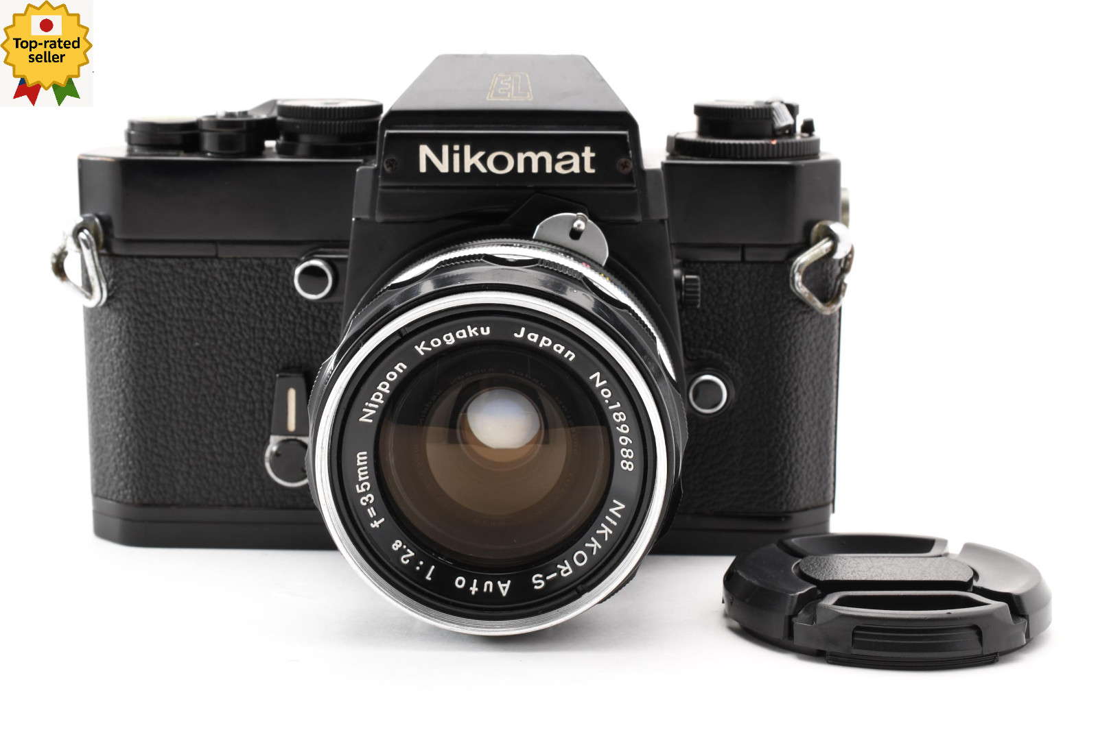 [Near MINT] Nikon Nikomat EL Black NIKKOR-S Auto 35mm f/2.8 Camera JAPAN