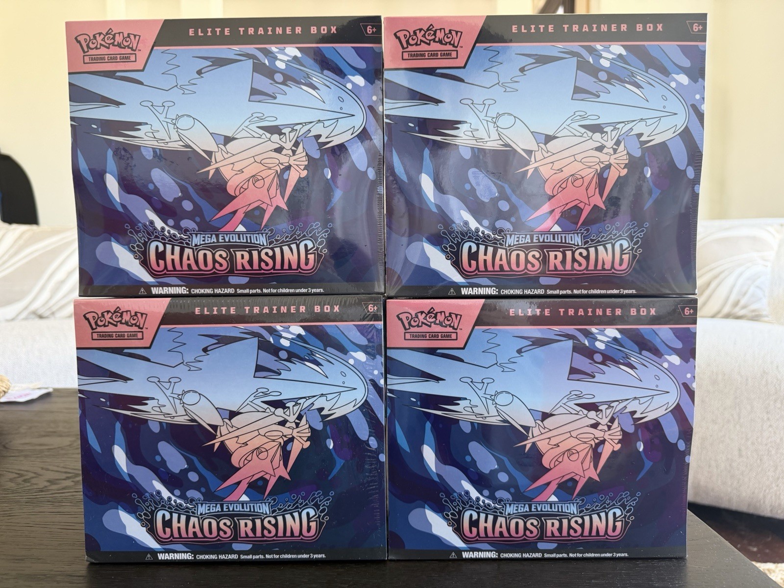4x Pokémon Mega Evolutions Chaos Rising Elite Trainer Box Sealed ETB 4x Pokémon Mega Evolutions Chaos Rising Elite Trainer Box Sealed ETB