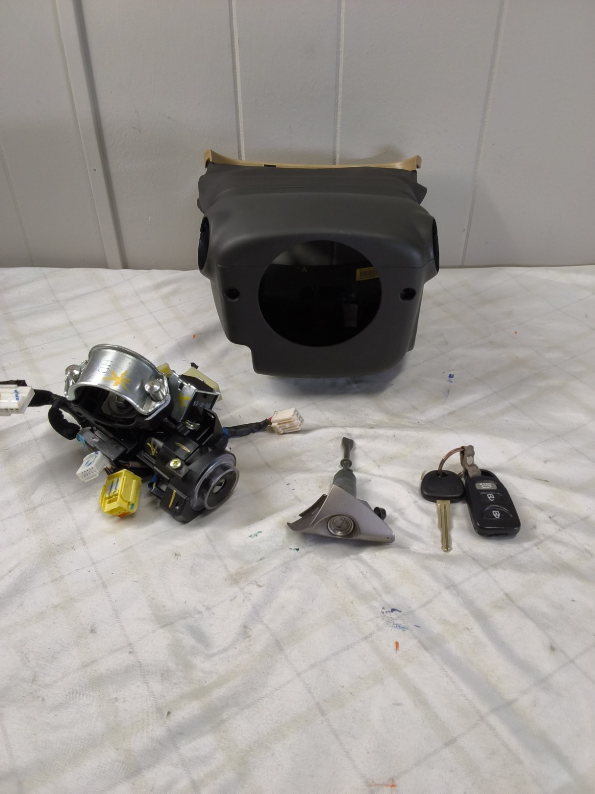2011-2016 Hyundai Elantra Ignition Switch Cylinder Door Lock Shroud Key OEM