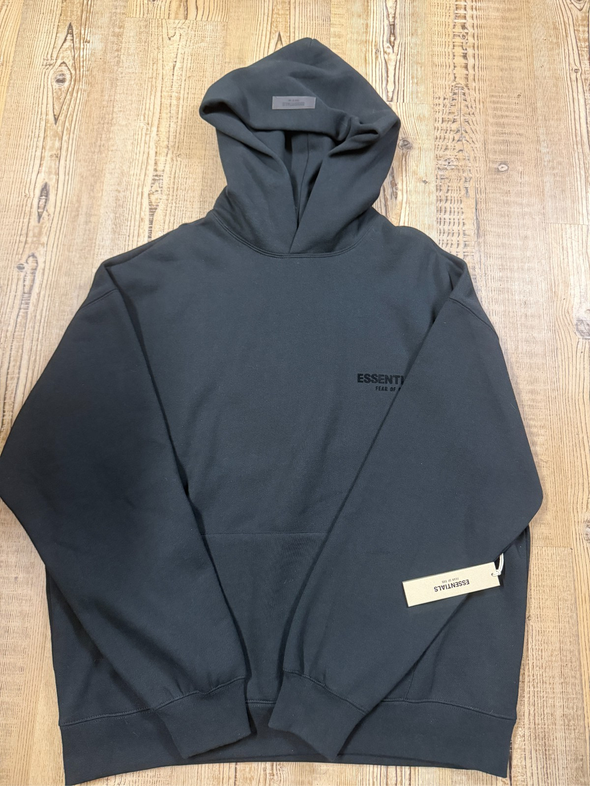 NWT Fear of God Essentials Hoodie Stretch Limo Black Size XL AUTHENTIC