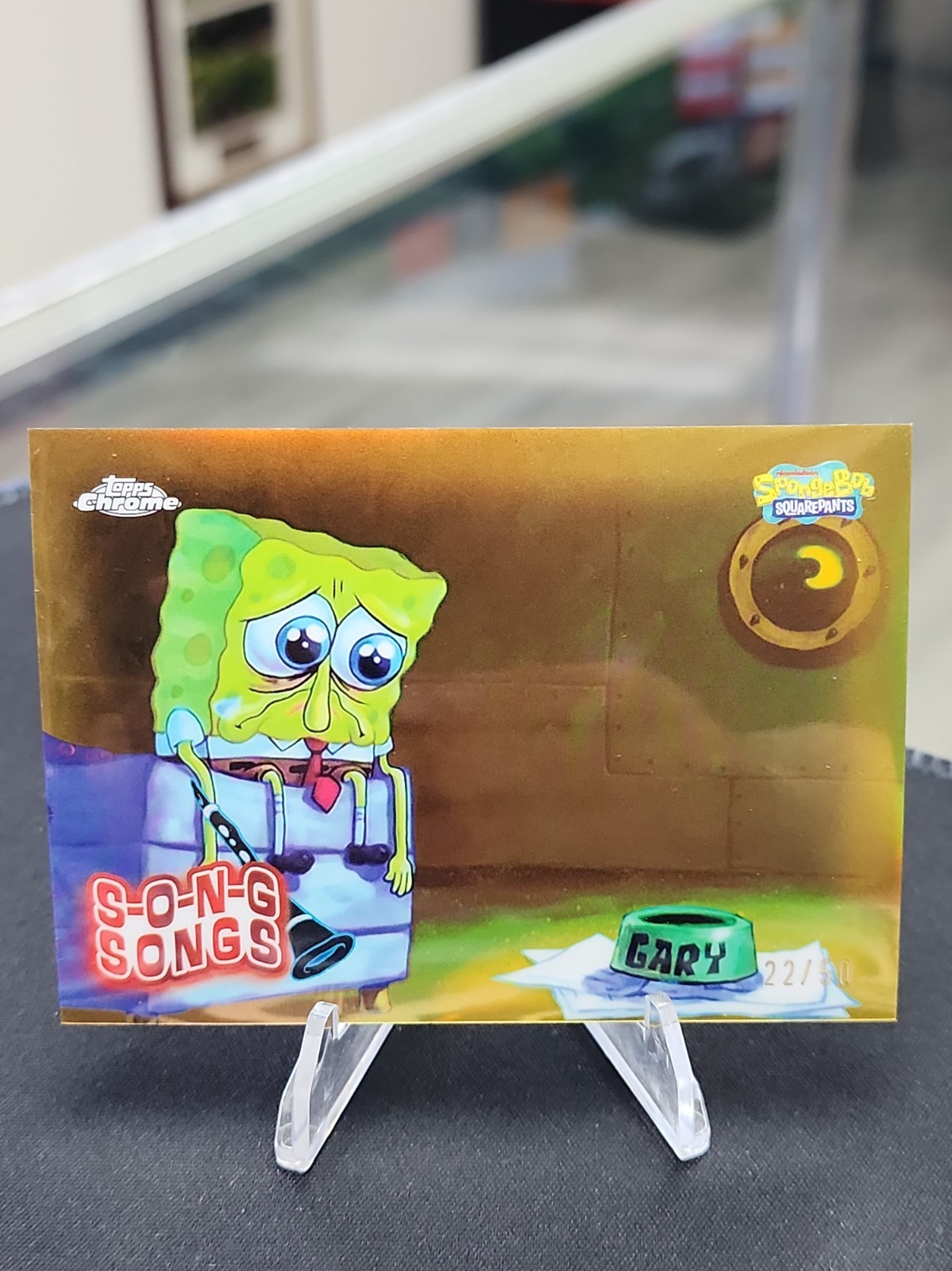 2025 Topps Chrome SpongeBob Squarepants S-O-N-G Songs Gary\'s Song /50 #S-3