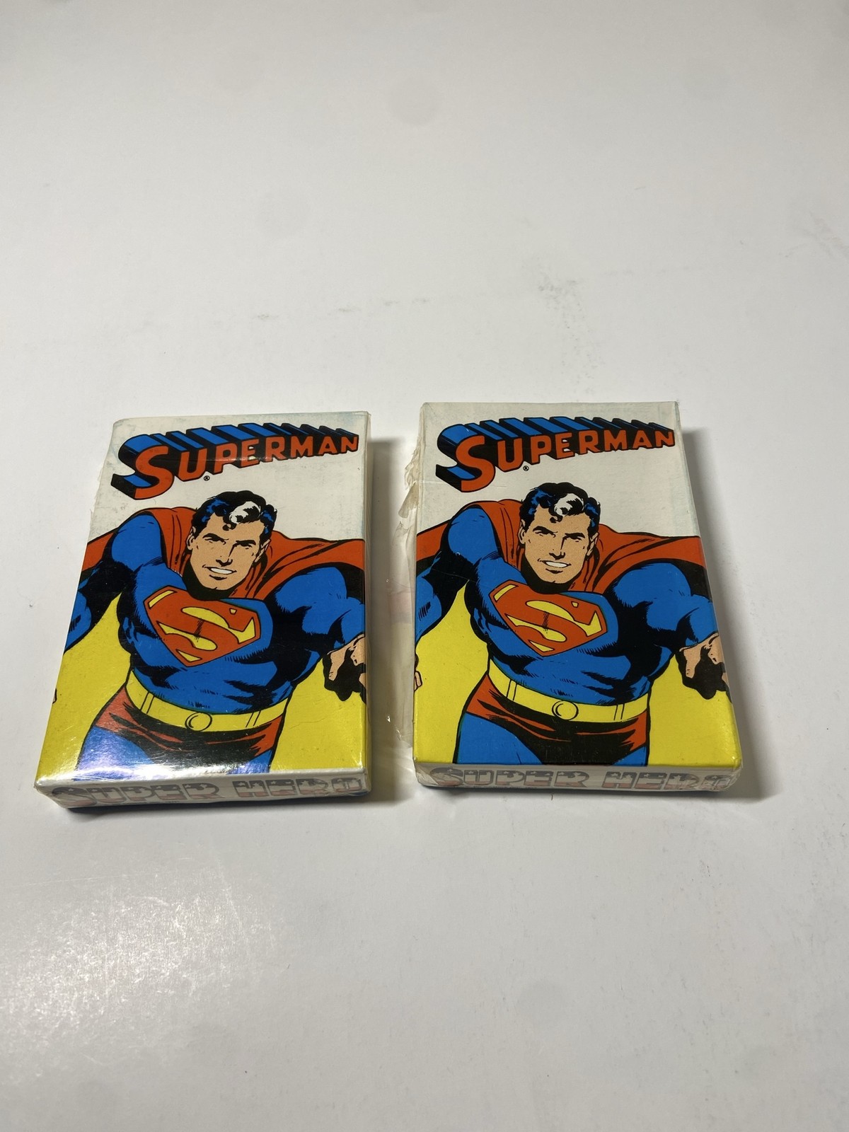 Vintage DC Superman Russell\'s Rummy Card Game 2 Deck Lot 1977 USA Super Hero