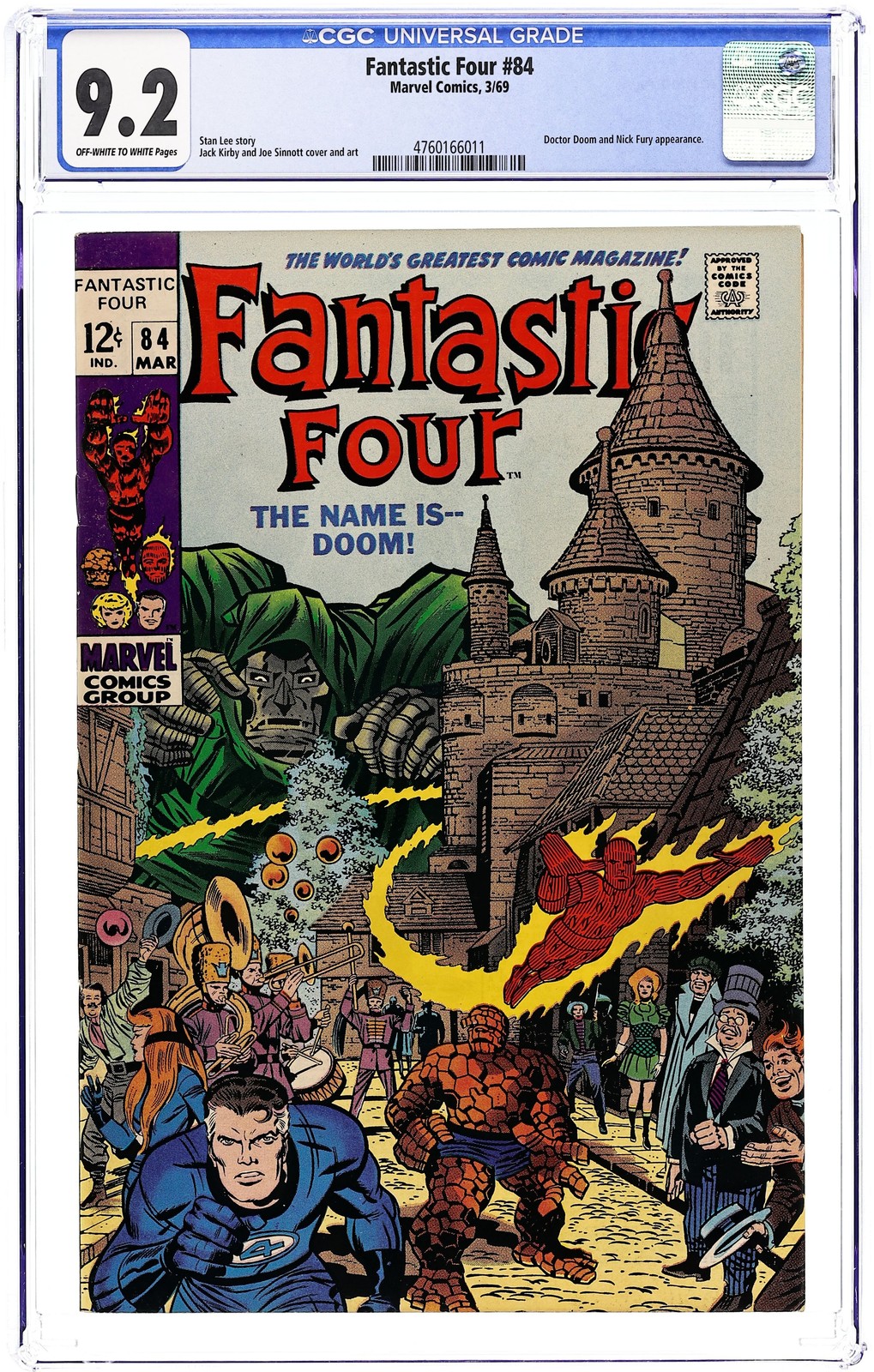 Fantastic Four #84 CGC 9.2 1969 4760166011