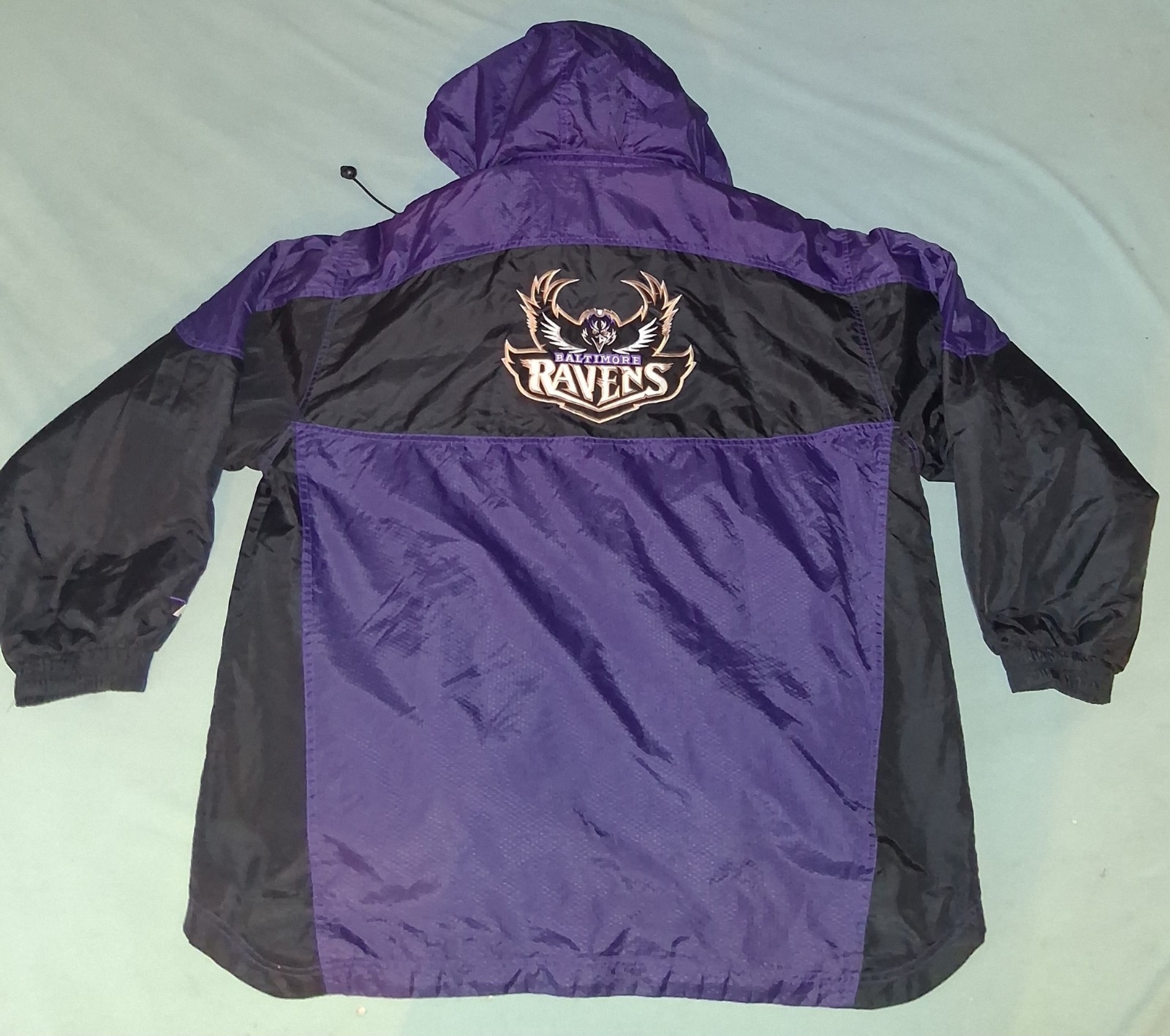 Vintage Pro Player Baltimore Ravens Fleece Lined Puffer Jacket Men’s Large 