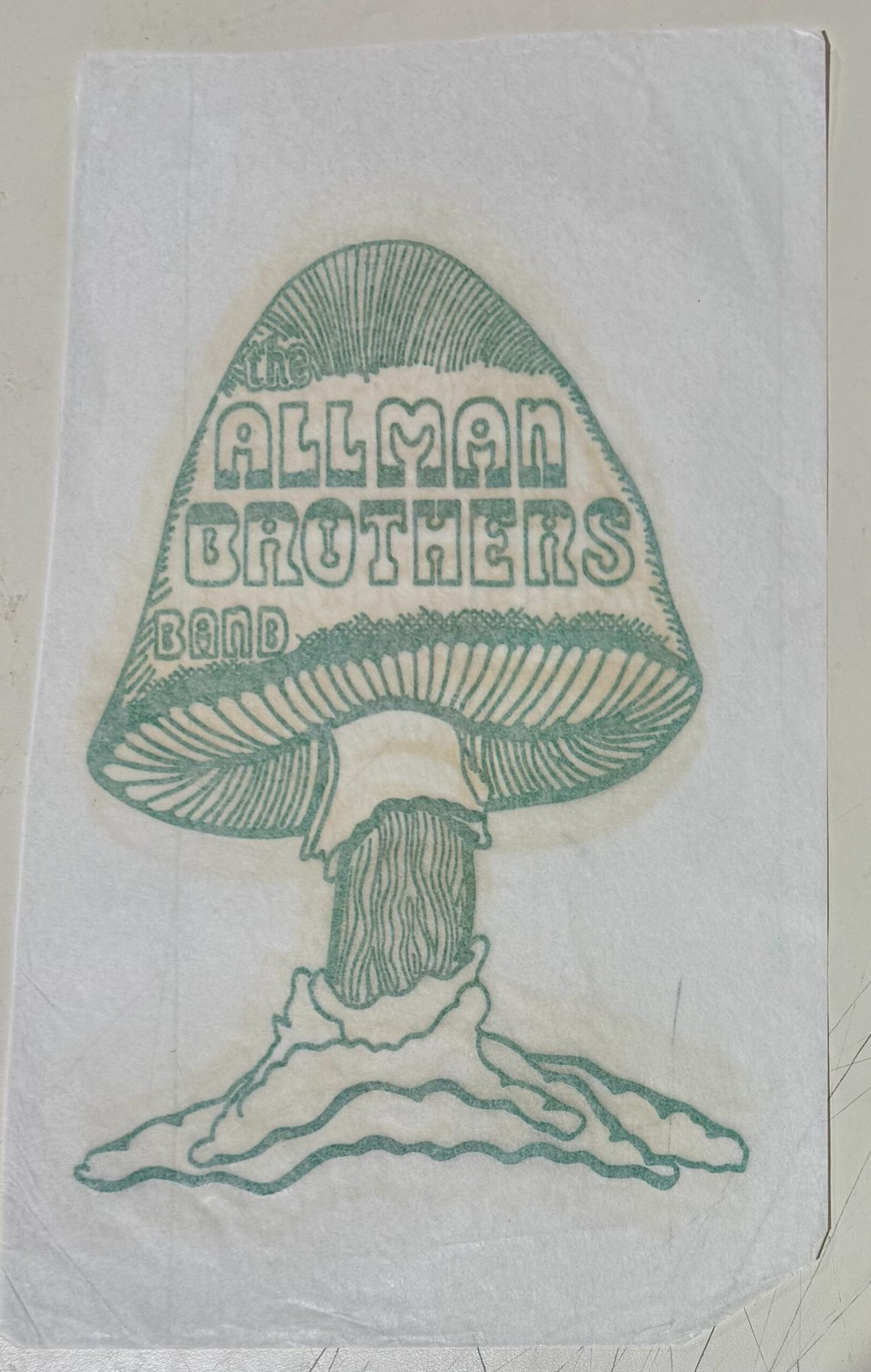 Vintage 1970s Allman Brothers Band Original Iron-On Transfer