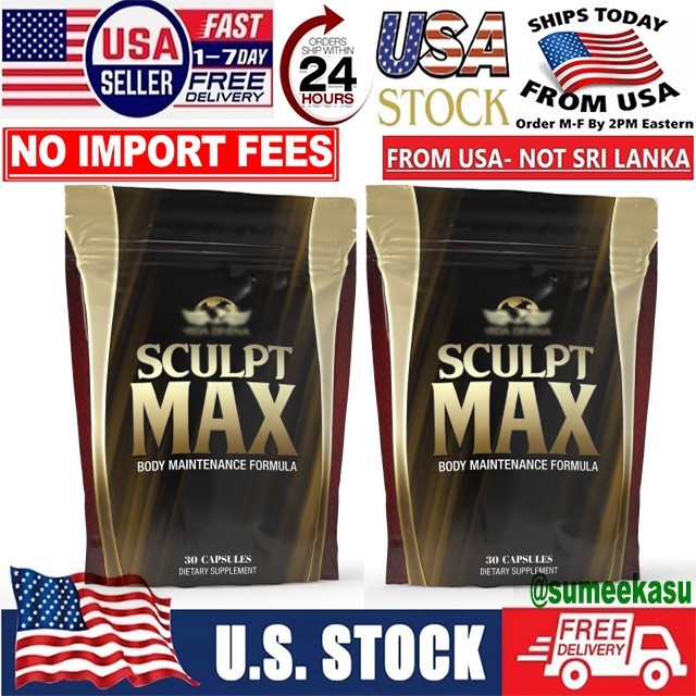 2 Bags Sculpt MAX Weight Control Body Maintenance Formula Fat Burner 30 Capsules