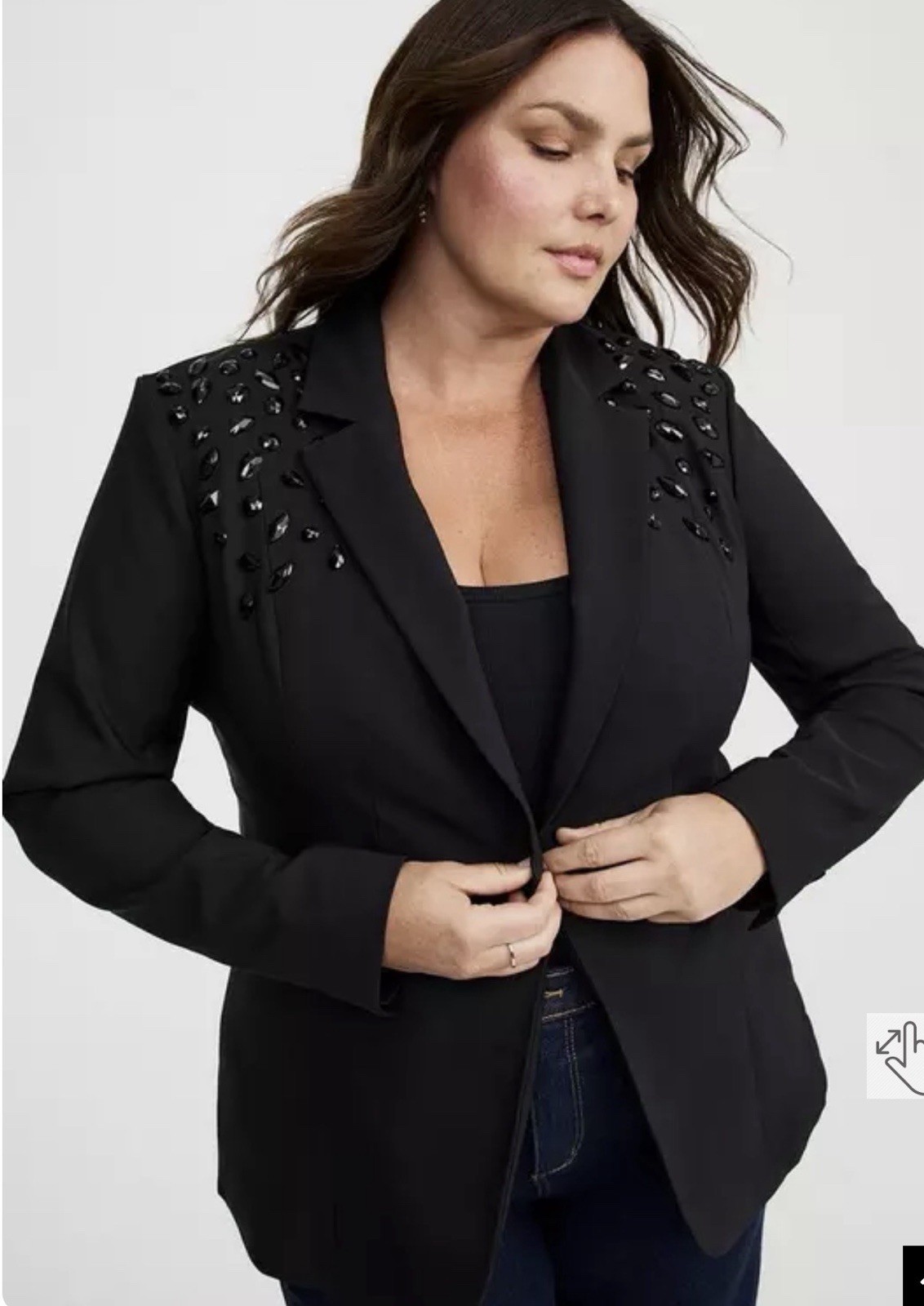 NWOT TORRID Embellished Cutaway Blazer SIZE 1