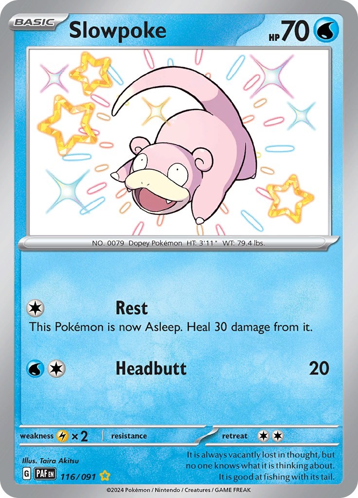 Slowpoke SV: Paldean Fates LP 116/091 Holofoil
