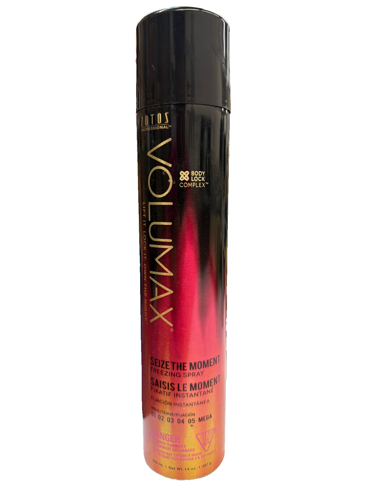 Zotos VOLUMAX Seize The Moment FREEZING HAIR SPRAY Mega Hold 5 / 14 oz - VOC 55%