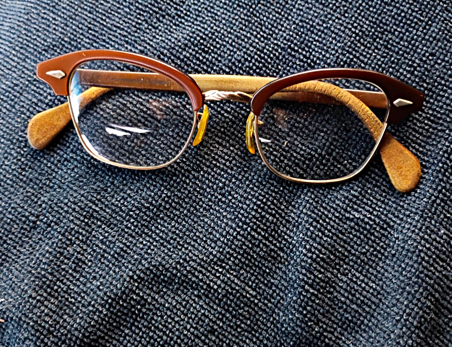 Vtg 1950s American Optical Eyeglass Frames 1/10 12k gf 5 1/2 Sirmont