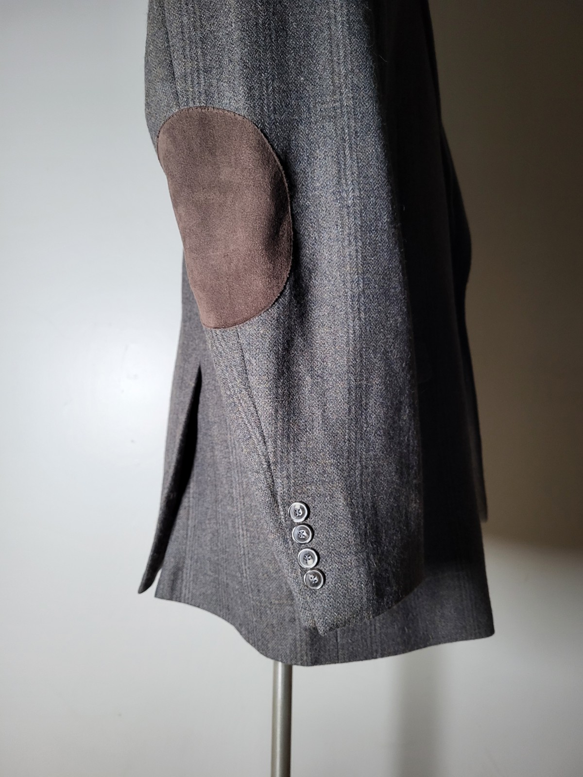 50XL Jos A. Bank Hunting Elbow Patch Glen Check Flannel Wool Tweed Blazer Jacket