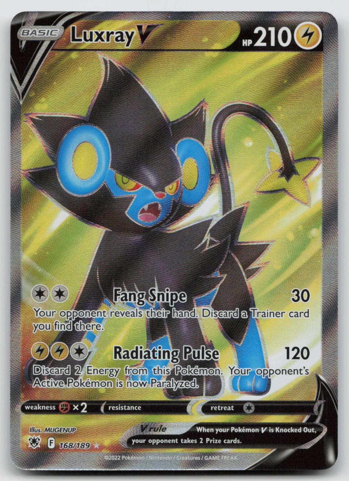 Luxray V 168/189 Ultra Rare Astral Radiance Pokemon Holo Near Mint Luxray V 168/189 Ultra Rare Astral Radiance Pokemon Holo Near Mint