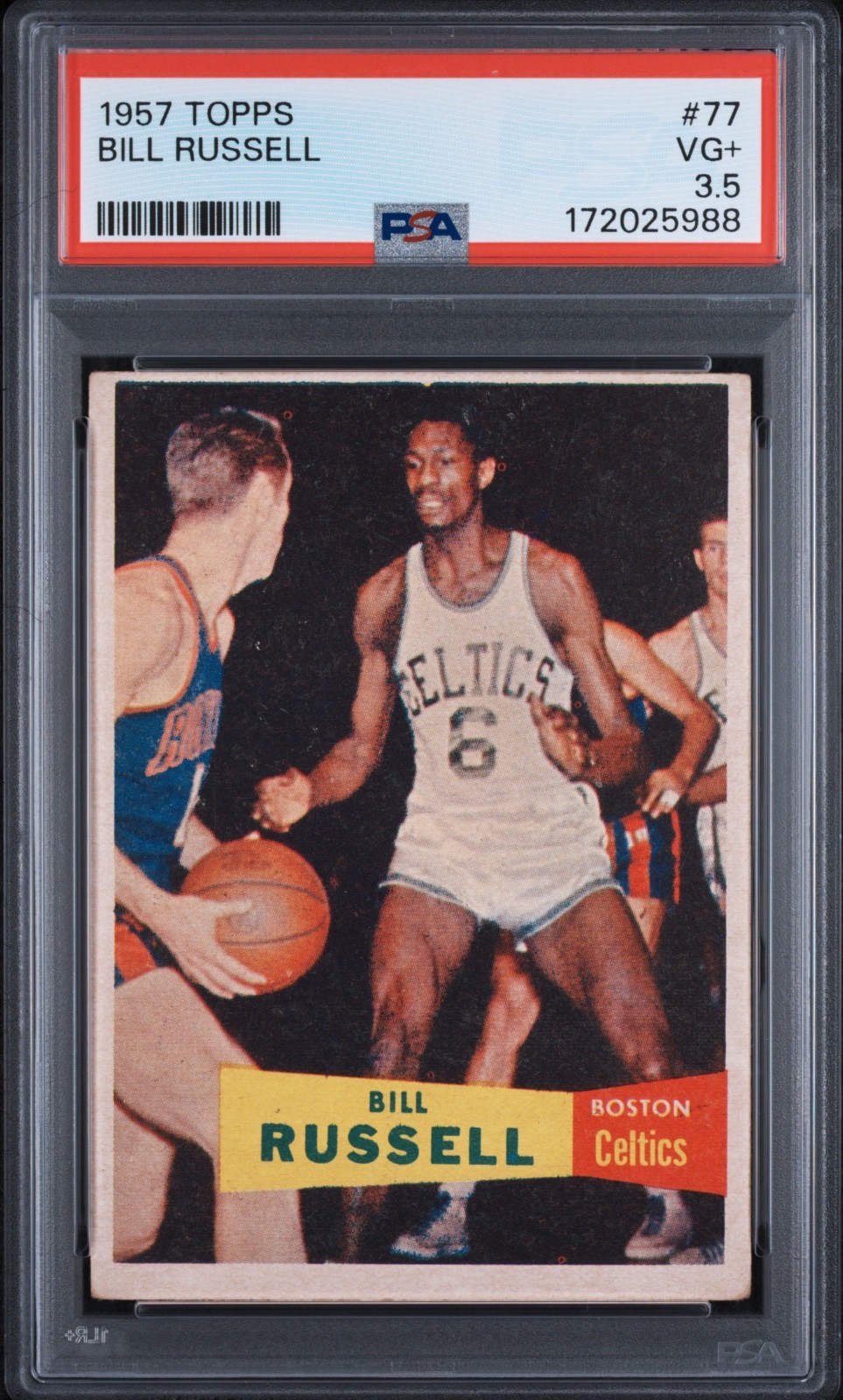 PSA 3.5 Bill Russell 1957 Topps Rookie RC #77