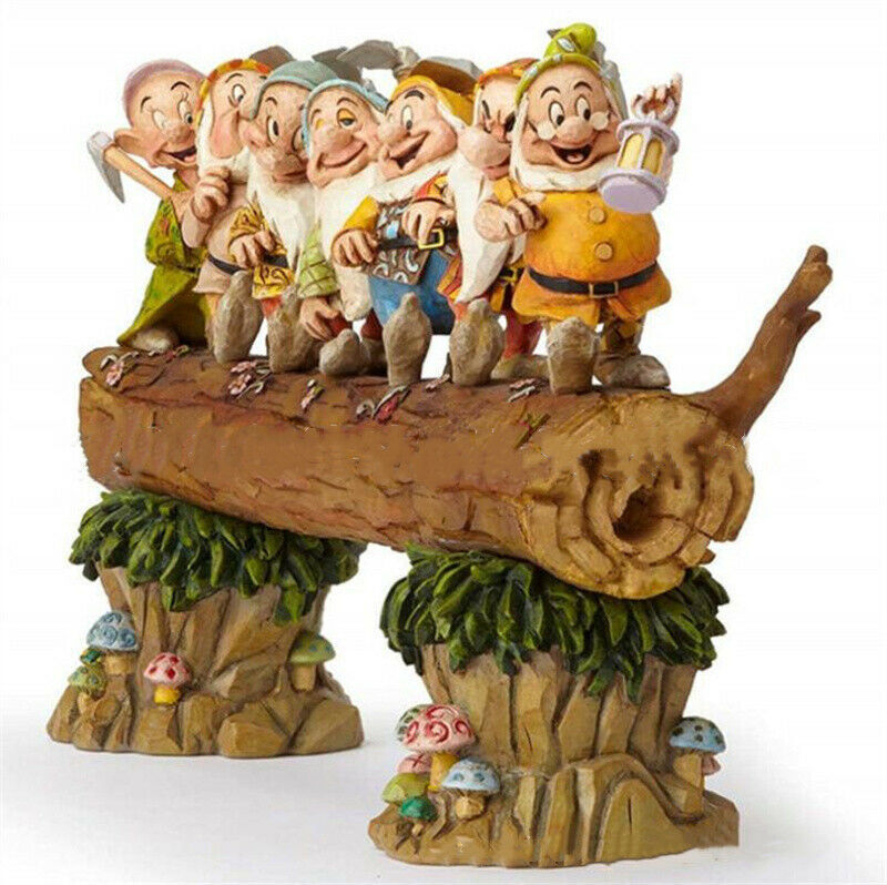 Handmade Seven Dwarfs Garden Statues - Colorful Fairy Gnome Decor for Outdoors