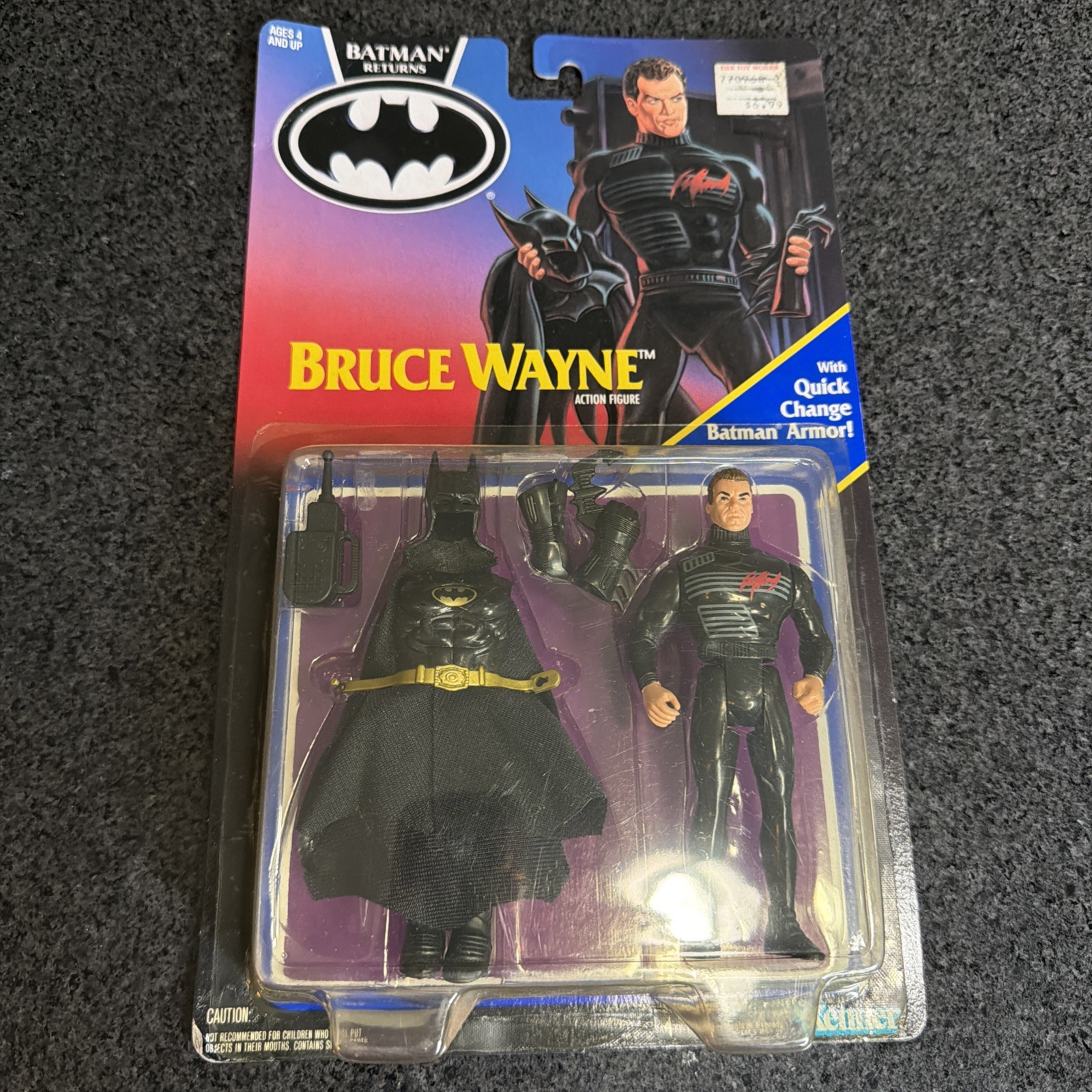 VTG 1991 Kenner Batman Returns Bruce Wayne Quick Change Armor Action Figure Moc VTG 1991 Kenner Batman Returns Bruce Wayne Quick Change Armor Action Figure Moc