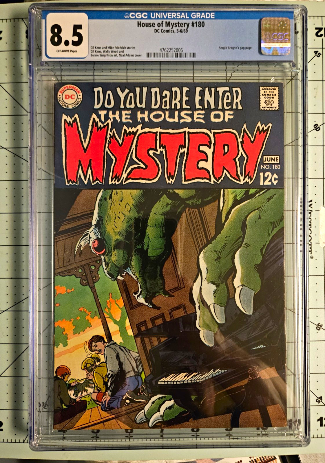 House of Mystery #180 CGC 8.5 DC Comics 1969 Neal Adams Cover Off-White Pg
