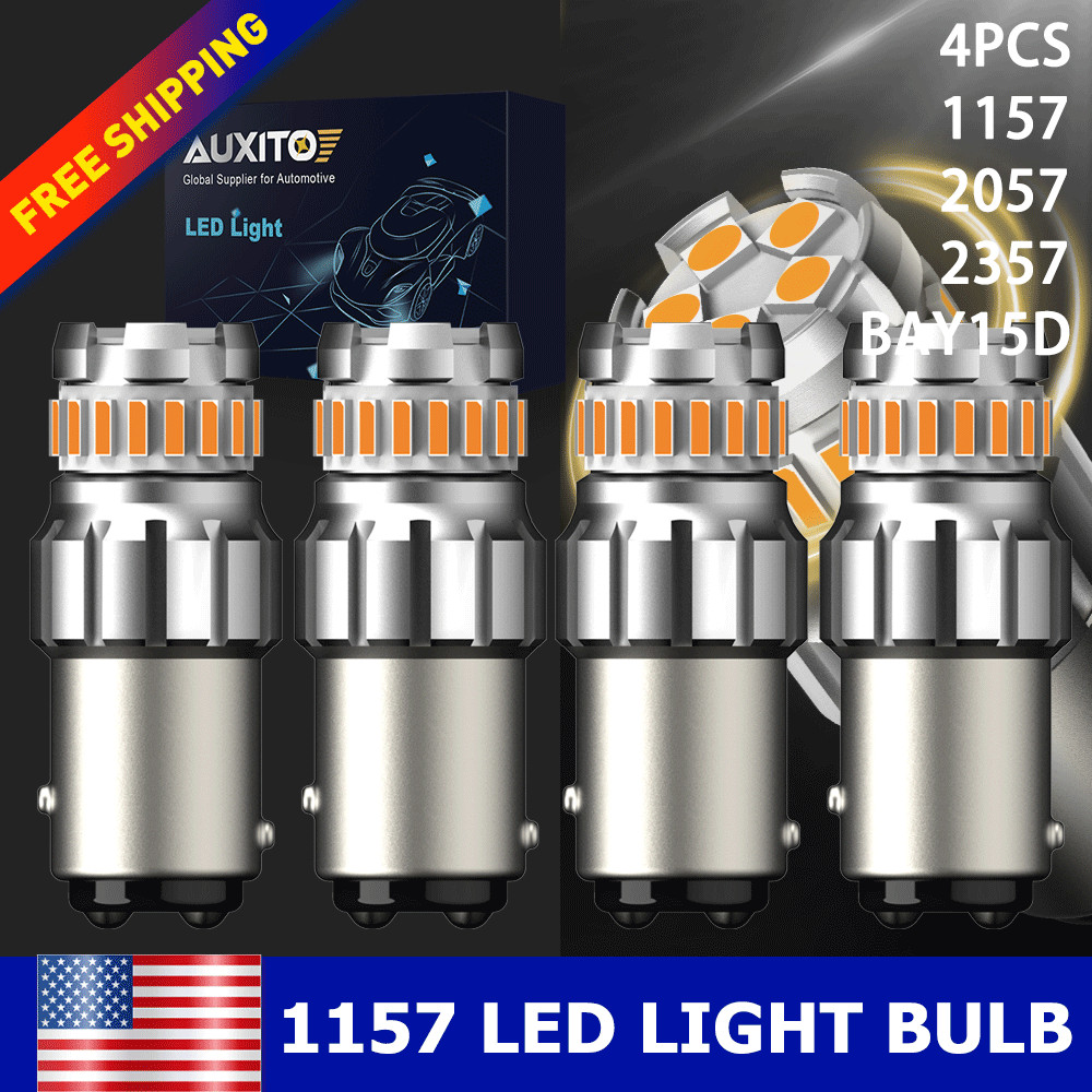 4x 1157 LED Tail Stop Brake Turn Signal Light Bulbs 2057 2357 BAY15D Bright Red