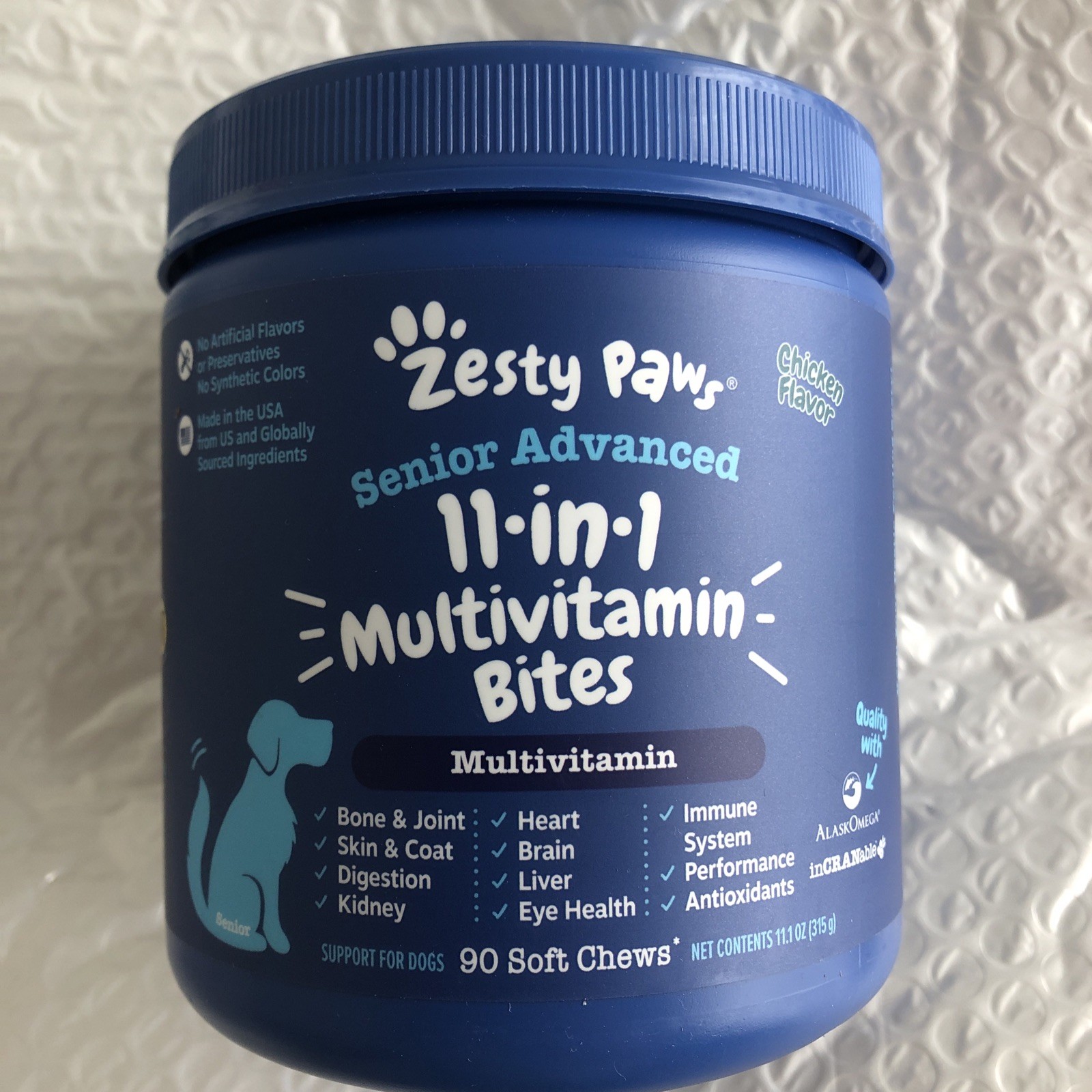Zesty Paws Advanced 11 in 1 Multivitamin Bites for Dogs Everyday Vitality - 90ct