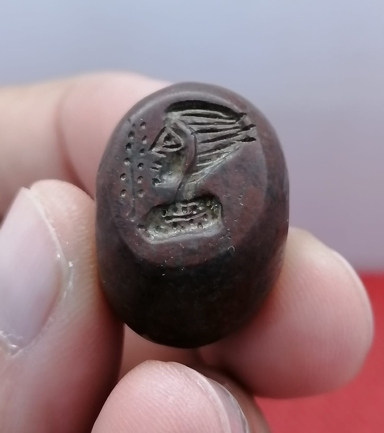 Antique Stunning Near Eastern Jasper Ing Face Intaglio Rare Stone Bead Antique Stunning Near Eastern Jasper Ing Face Intaglio Rare Stone Bead