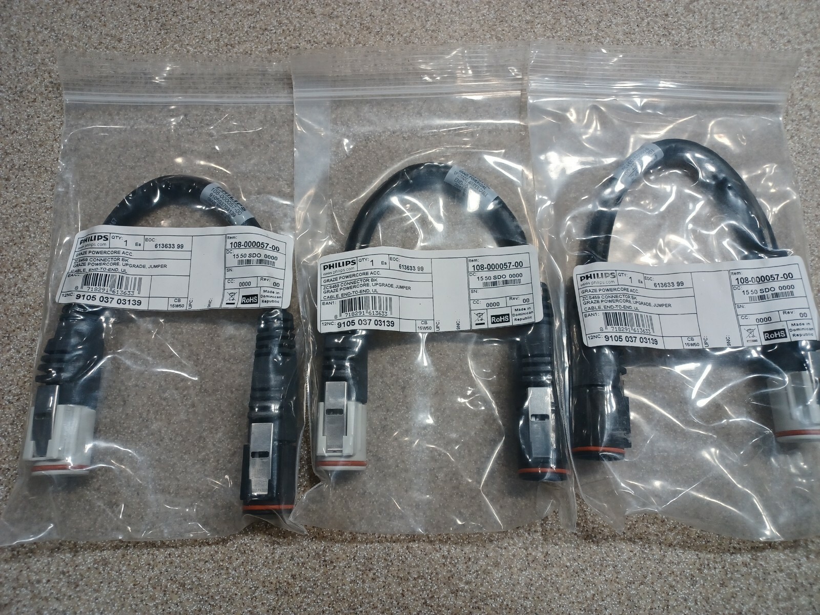 LOT OF (3) PHILIPS GRAZE PowerCore ACC ZCS459 Upgrade Jumper Plugs