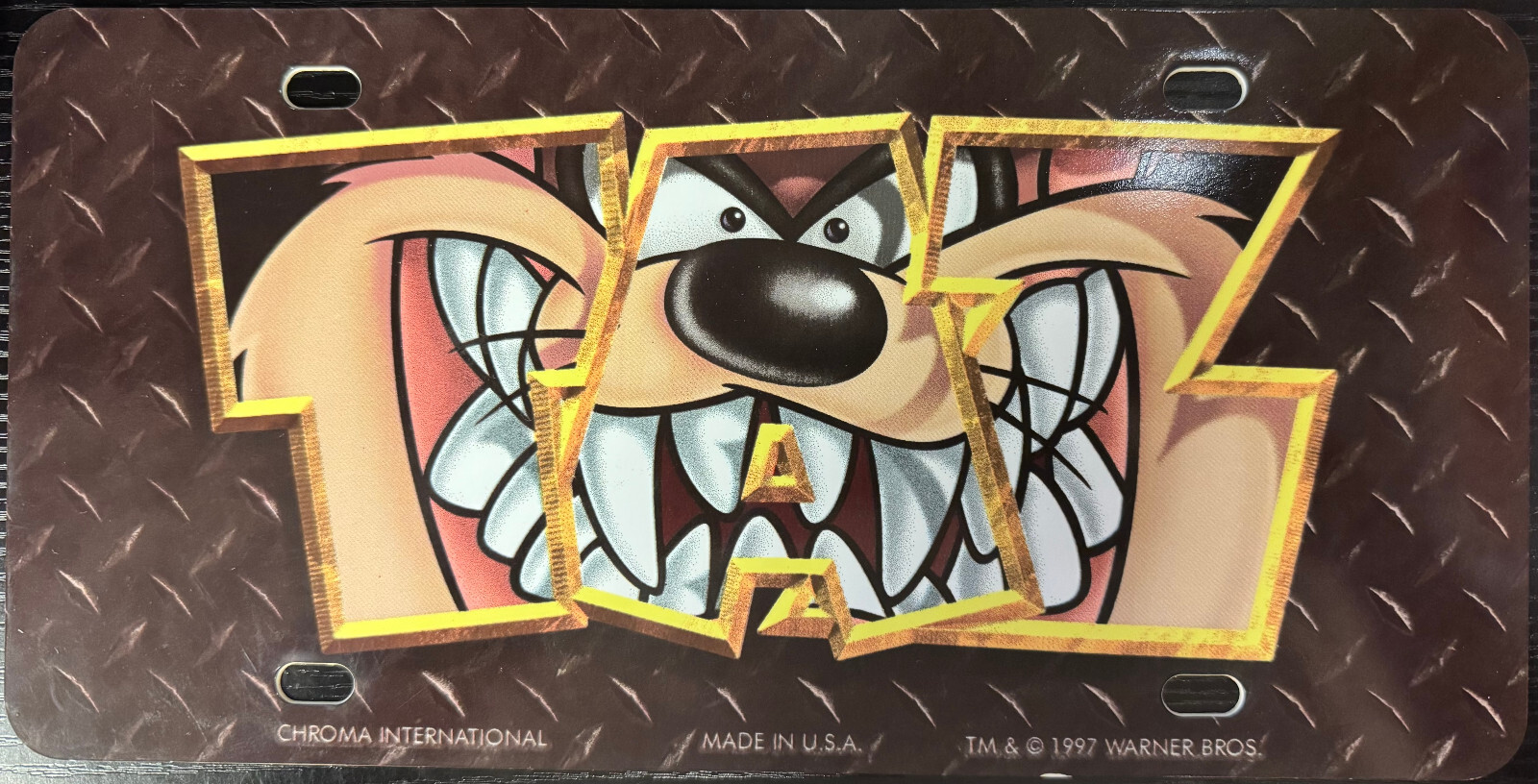 Tasmanian Devil Taz Looney Tunes License Plate Chroma International (219) Tasmanian Devil Taz Looney Tunes License Plate Chroma International (219)