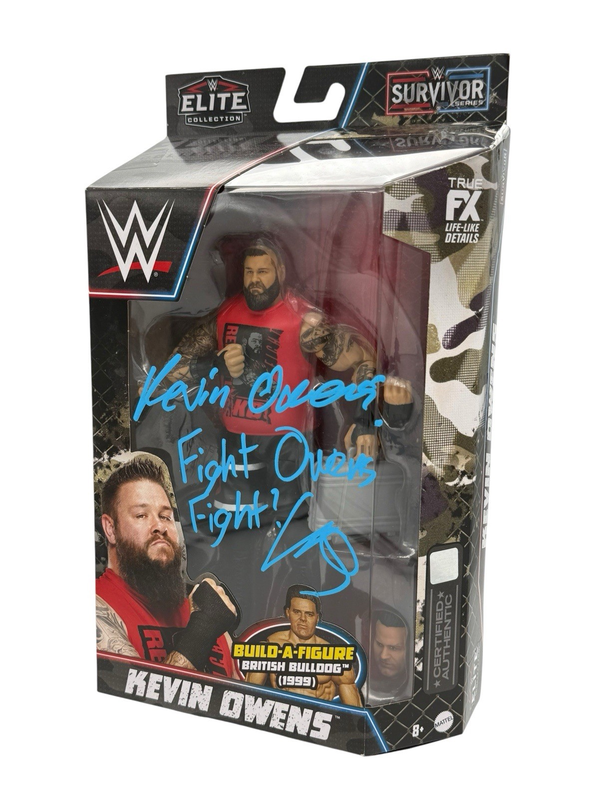 KEVIN OWENS SIGNED MATTEL ELITE FIGURE SURVIVOR SERIES FANATICS COA