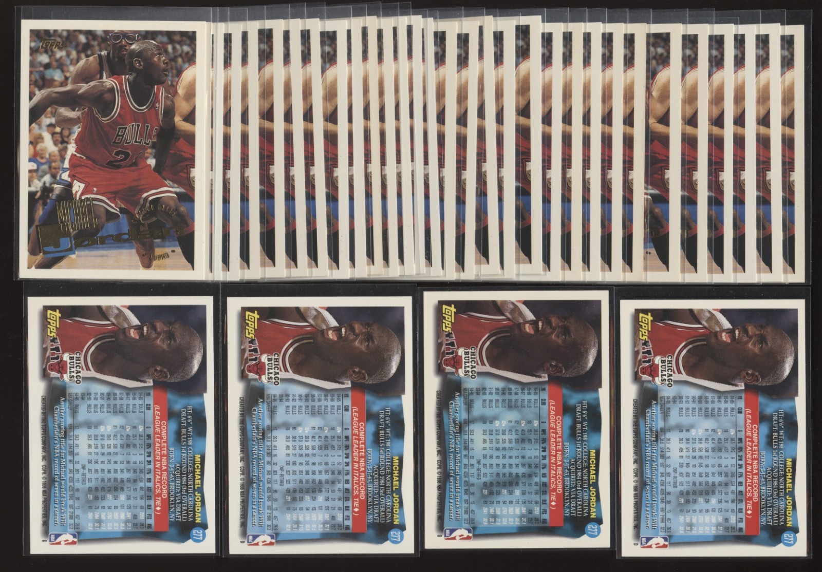 35 Lot 1995-96 Topps Michael Jordan #277 Chicago Bulls HOF 35 Lot 1995-96 Topps Michael Jordan #277 Chicago Bulls HOF
