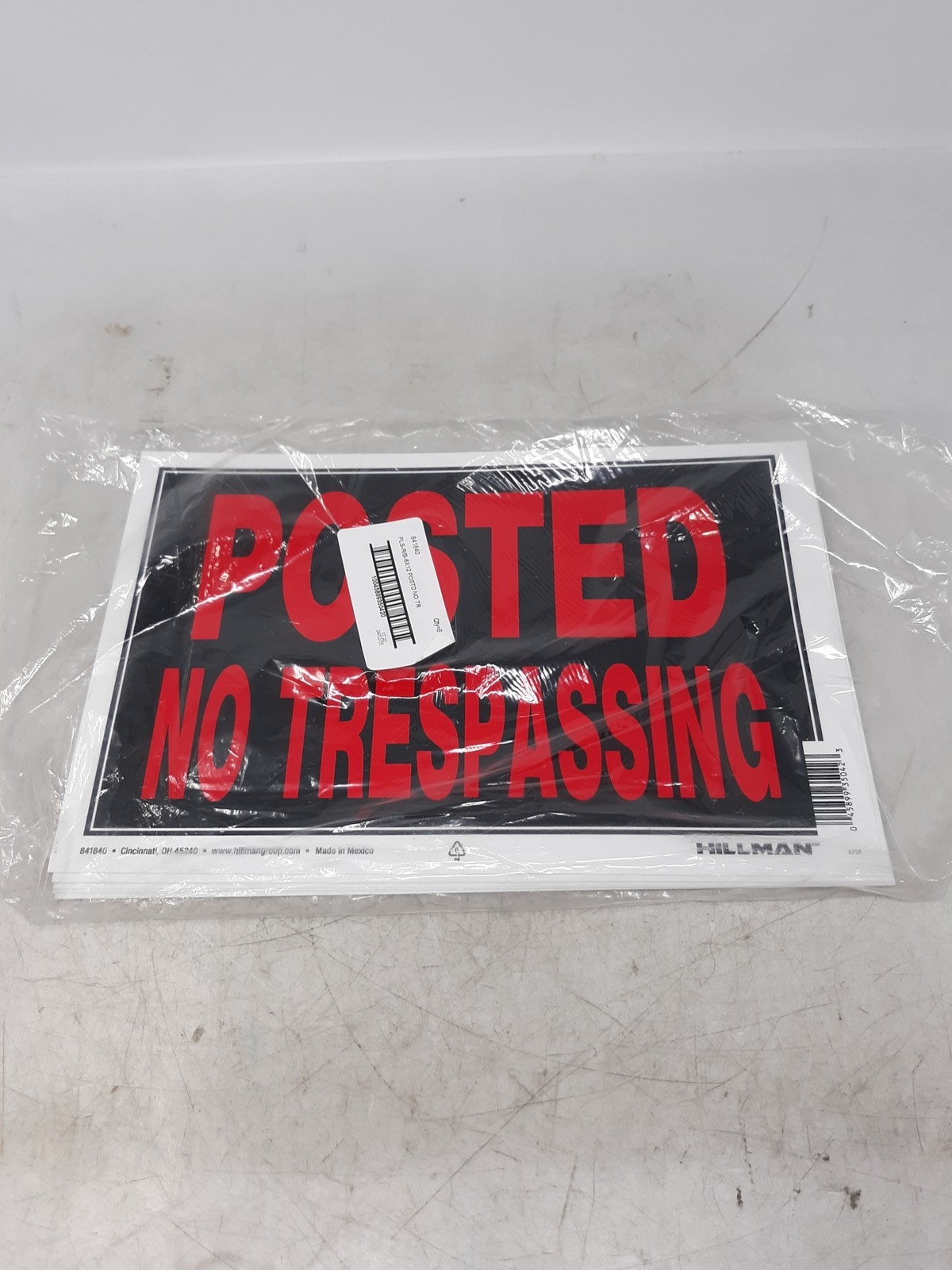 Hillman Posted No Trespassing Signs Pack Lot of 6